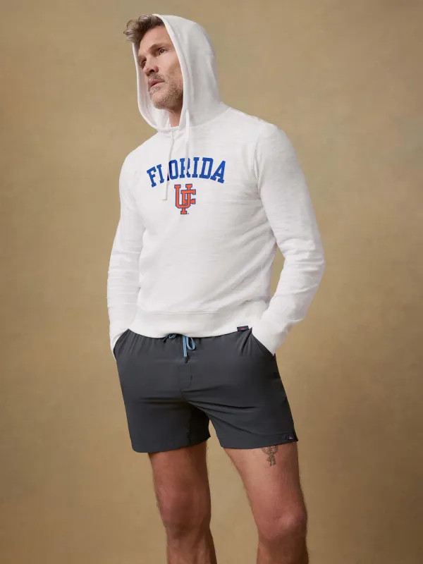 University of Florida Sunwashed Organic Hoodie - White made by Faherty