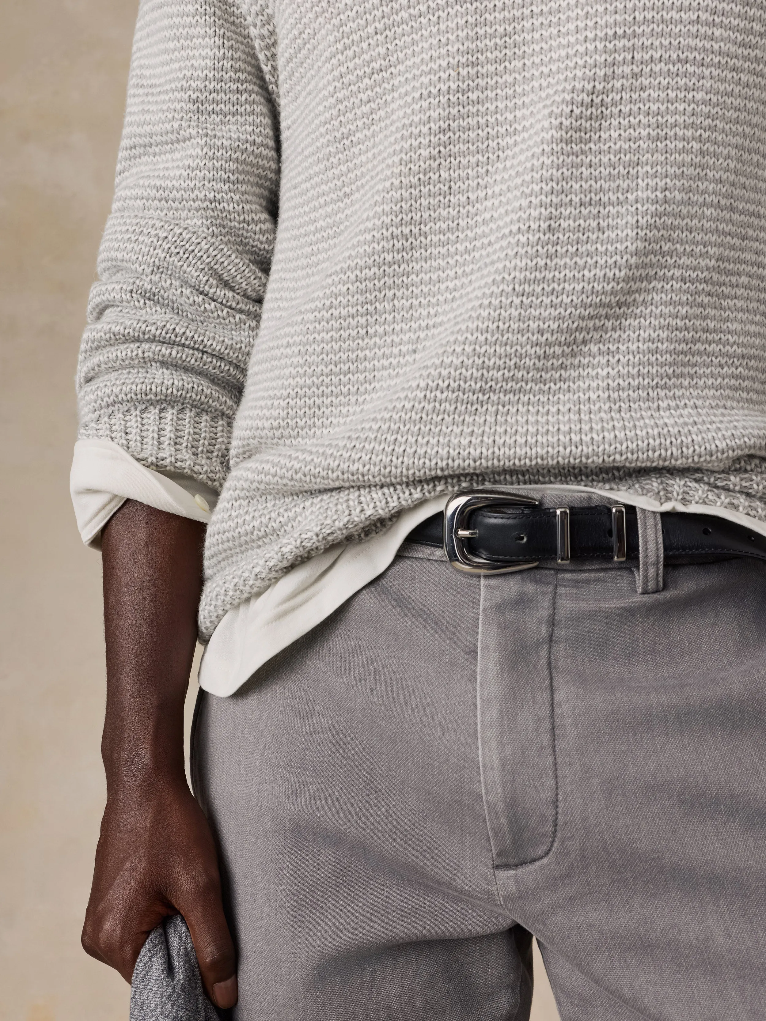 Heirloom Crewneck Sweater - Steel Shores Feeder sold by Faherty product image thumbnail 3