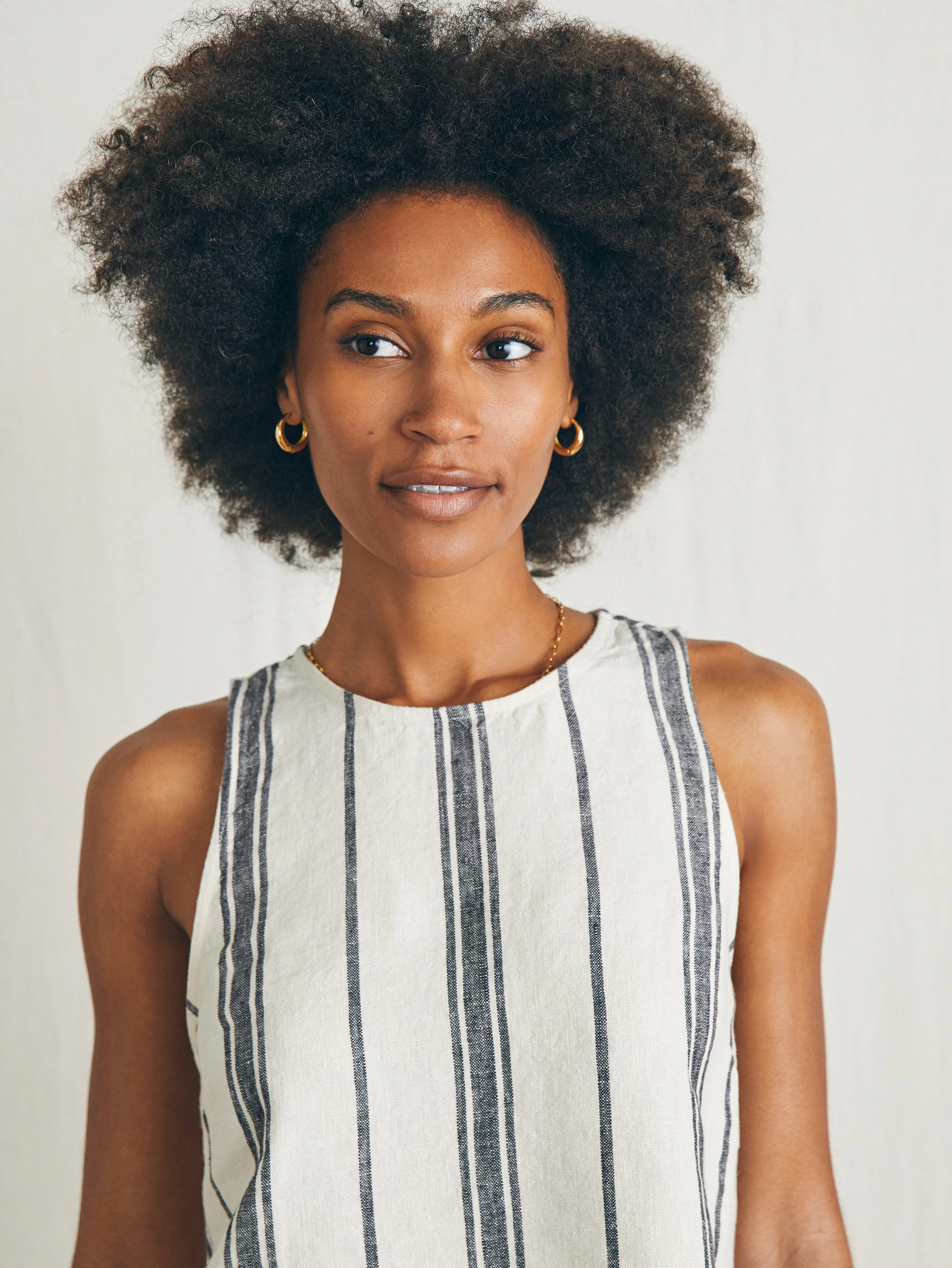 Shoreline Shell Top - Santa Cruz Stripe sold by Faherty product image thumbnail 2