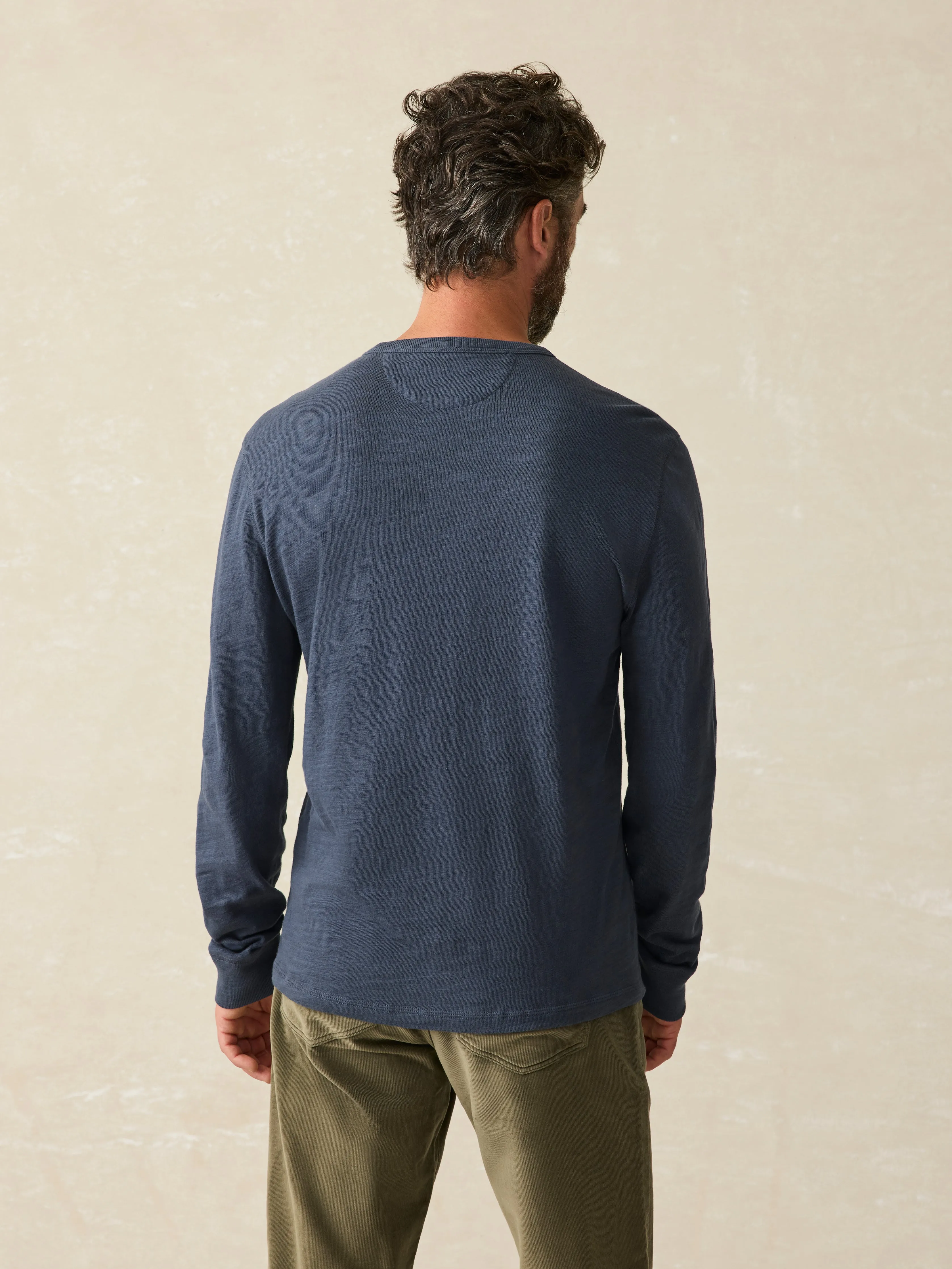 Sunwashed Slub Crew - Blue Nights sold by Faherty product image thumbnail 5
