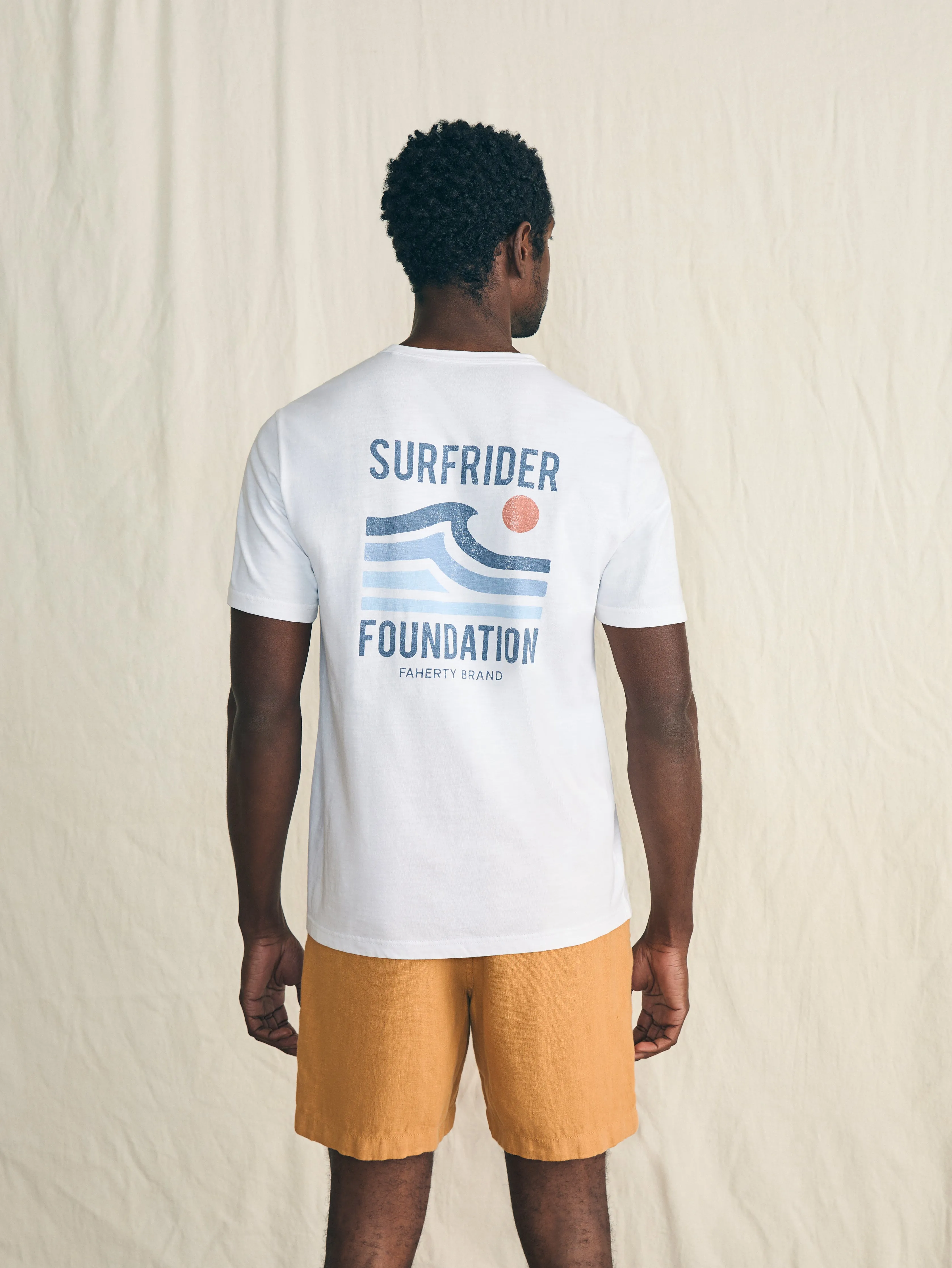Short-Sleeve Surfrider Sunwashed Pocket Tee - White sold by Faherty product image thumbnail 4