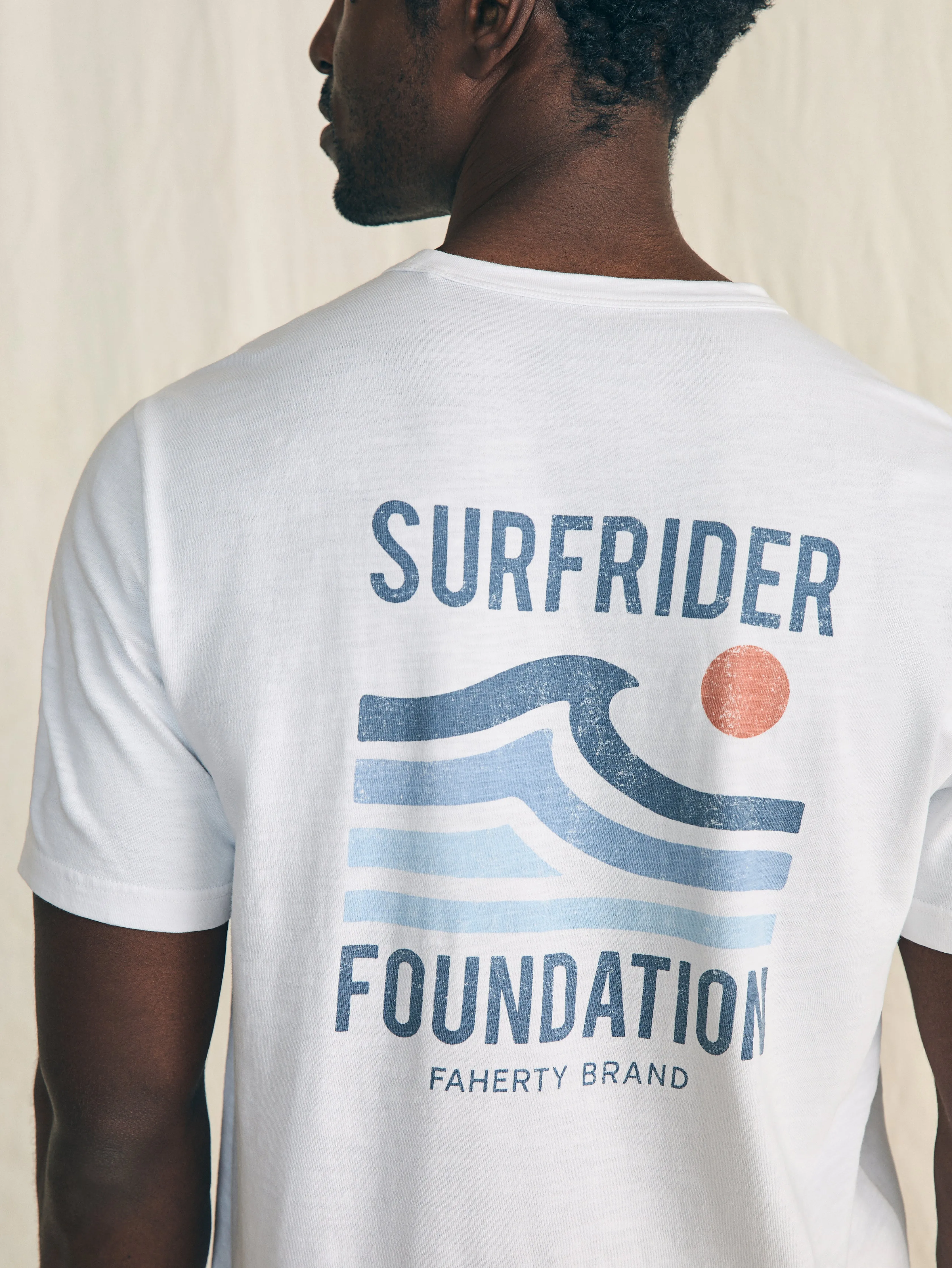 Short-Sleeve Surfrider Sunwashed Pocket Tee - White sold by Faherty product image thumbnail 2