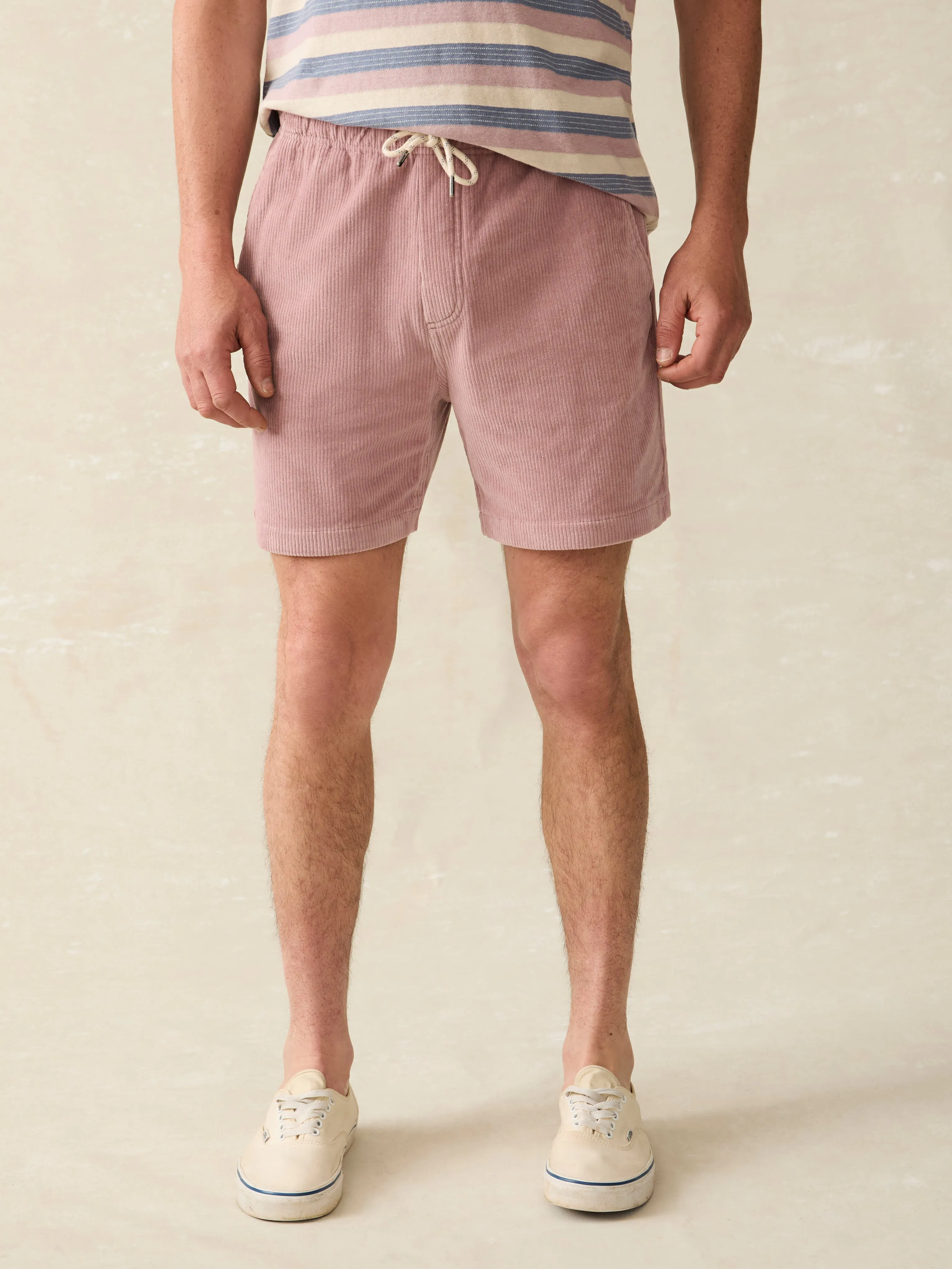 Essential Italian Knit Cord Short (6" Inseam) - Dusty Plum sold by Faherty