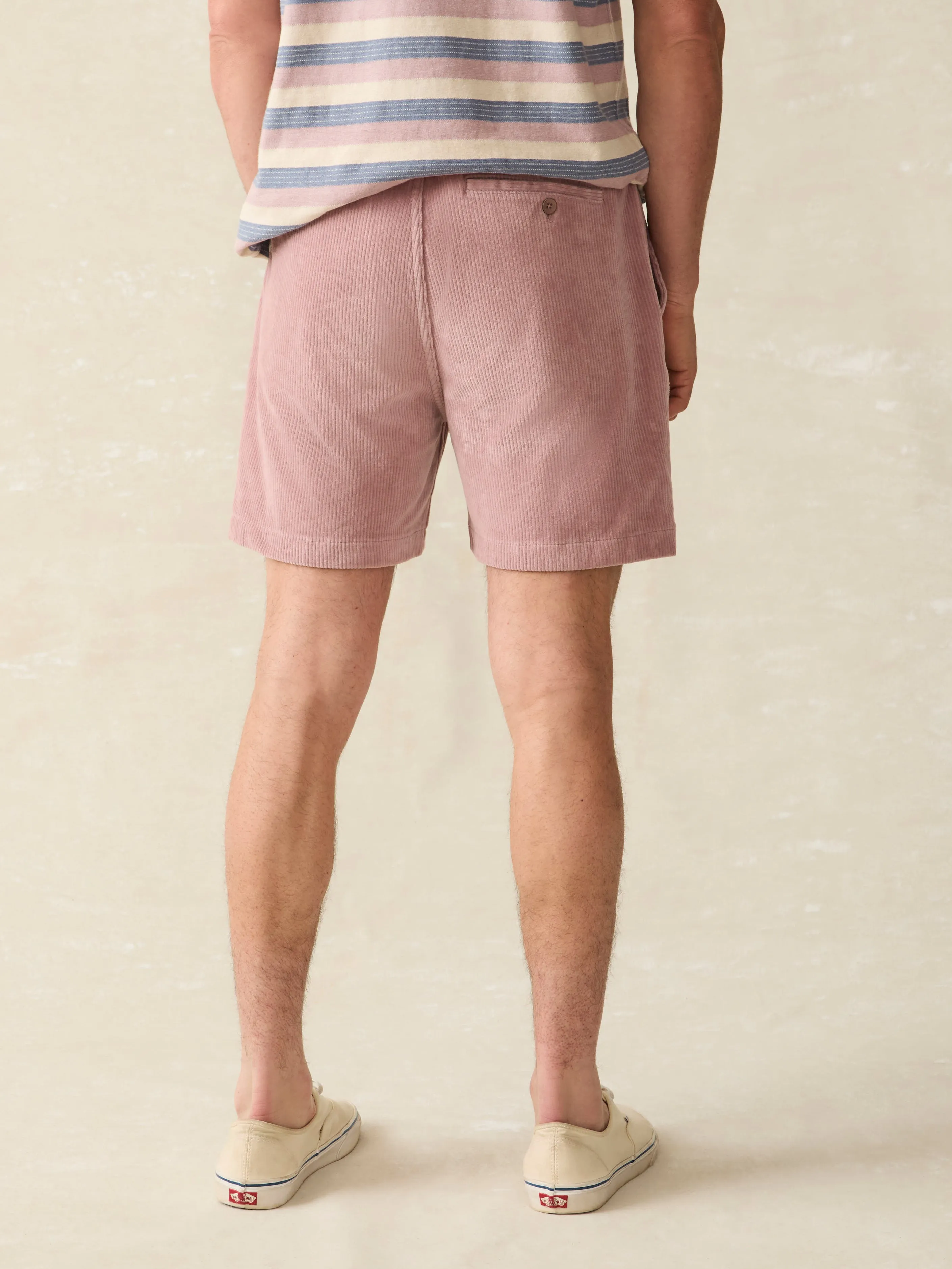 Essential Italian Knit Cord Short (6" Inseam) - Dusty Plum sold by Faherty product image thumbnail 5