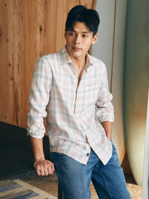 Weekend Blend Shirt - Mauve Field Plaid sold by Faherty