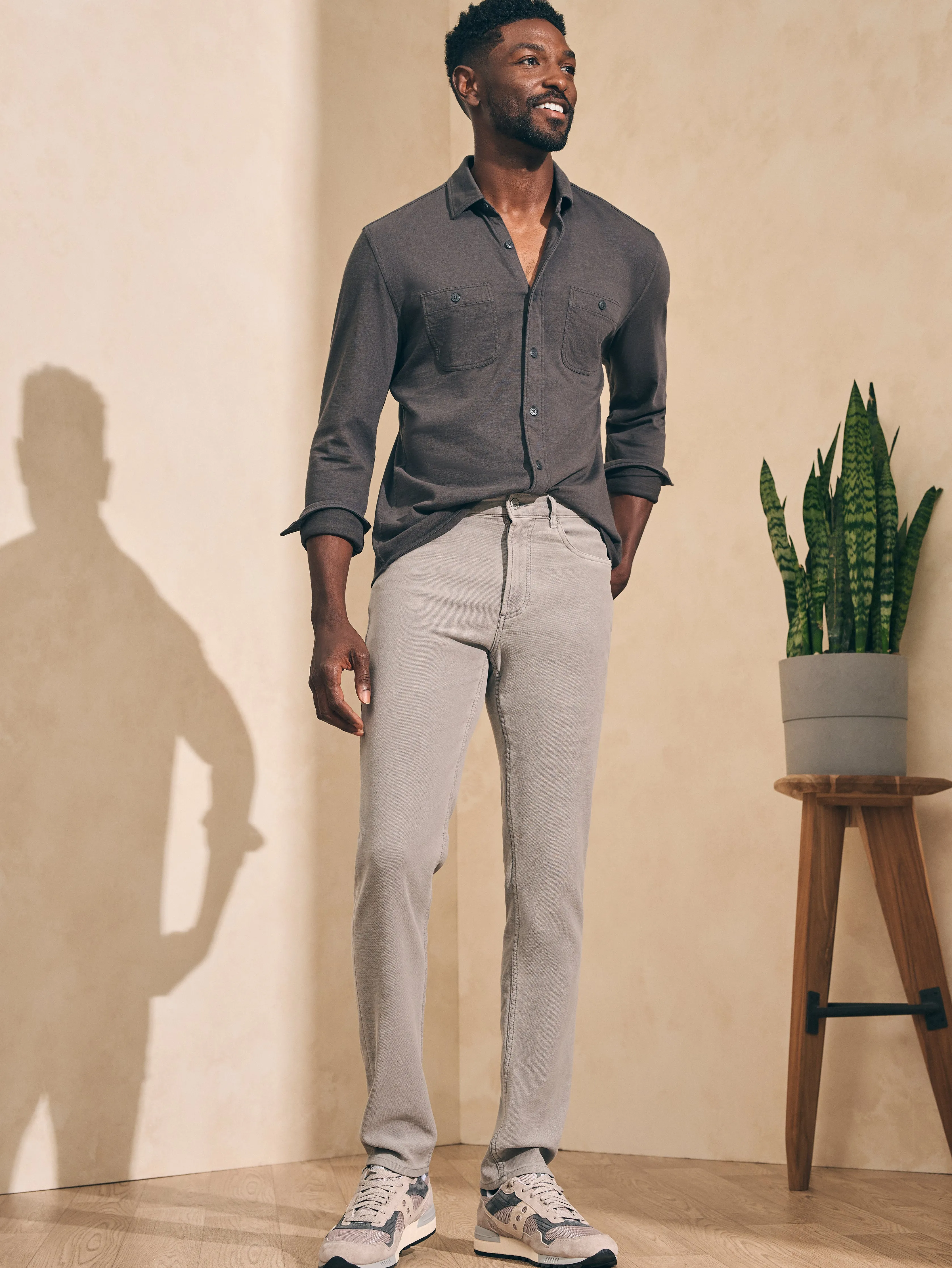 Sunwashed Knit Shirt - Washed Black sold by Faherty product image thumbnail 4