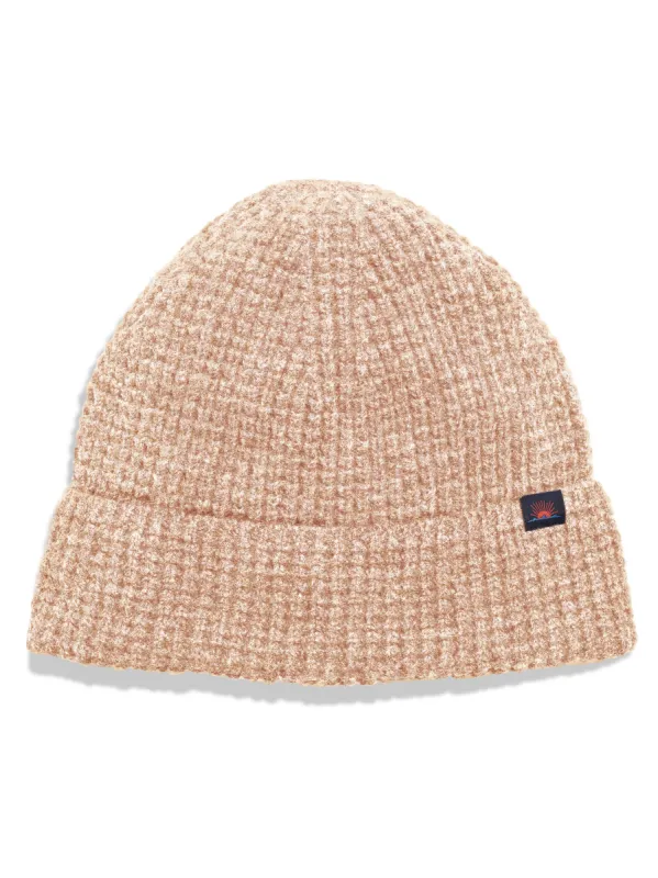 Waffle Beanie - Oatmeal Heather sold by Faherty