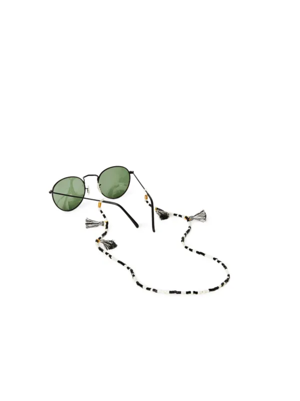 Accompany Tassel Croakie - Black White sold by Faherty