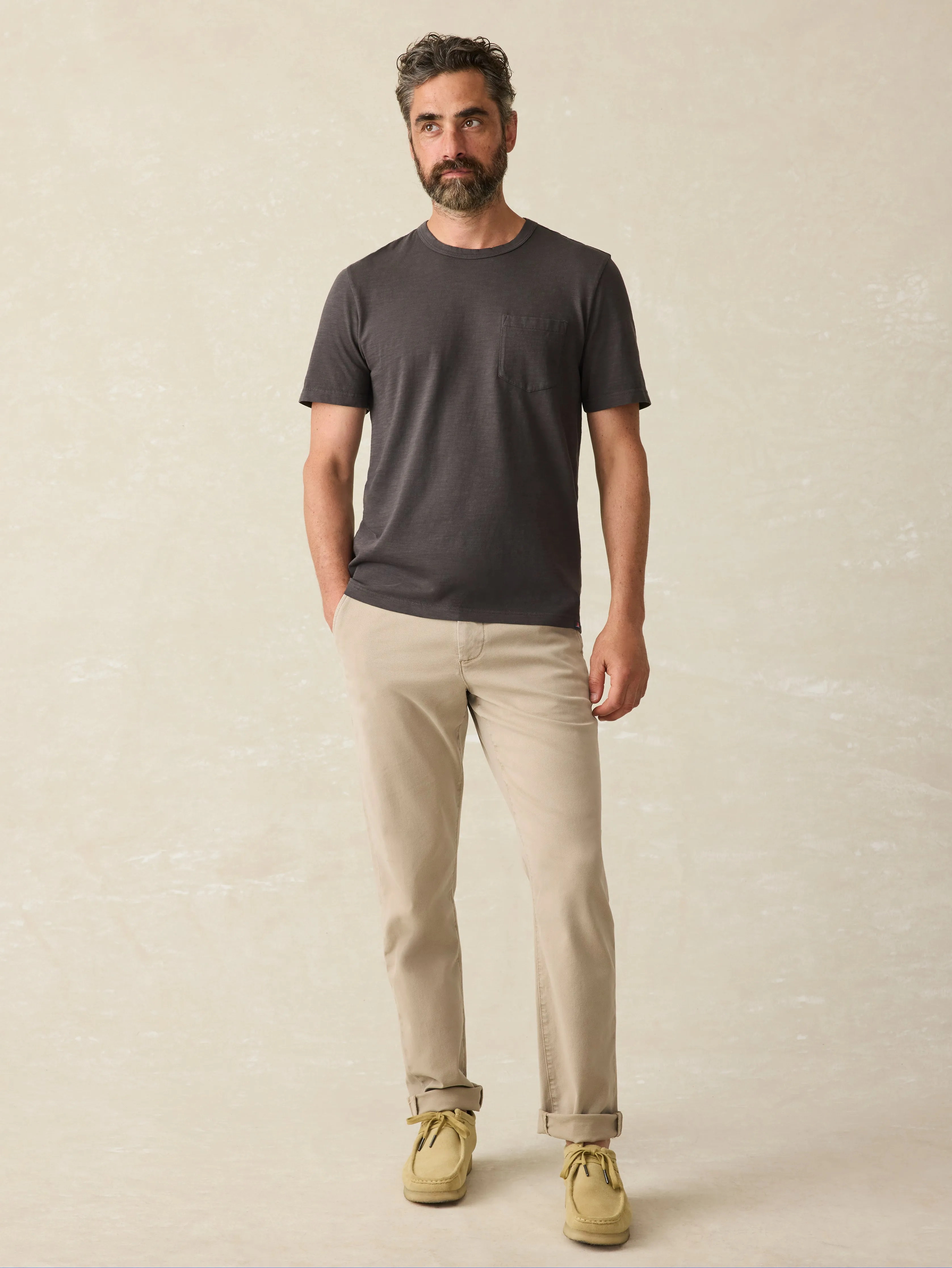 Sunwashed Pocket Tee (Tall) - Washed Black sold by Faherty product image thumbnail 4