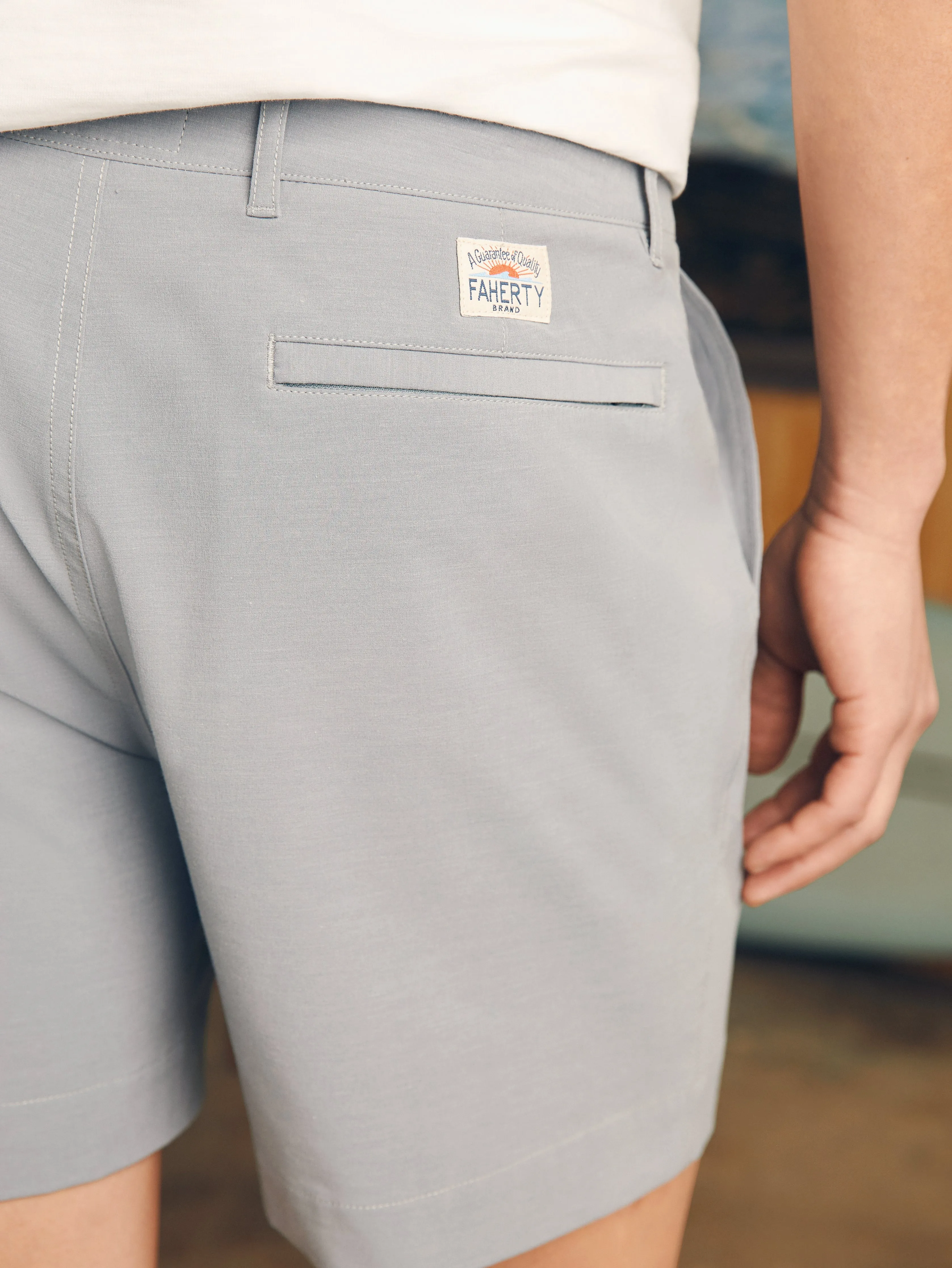 All Day™ Short 1.0 (5") - Ice Grey sold by Faherty product image thumbnail 3