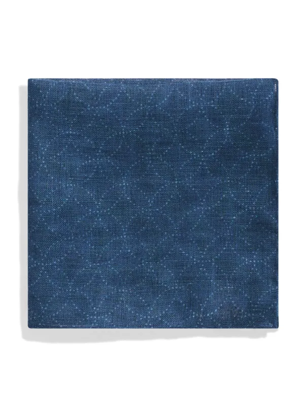 Reserve Linen Pocket Square - Moonlight Batik sold by Faherty