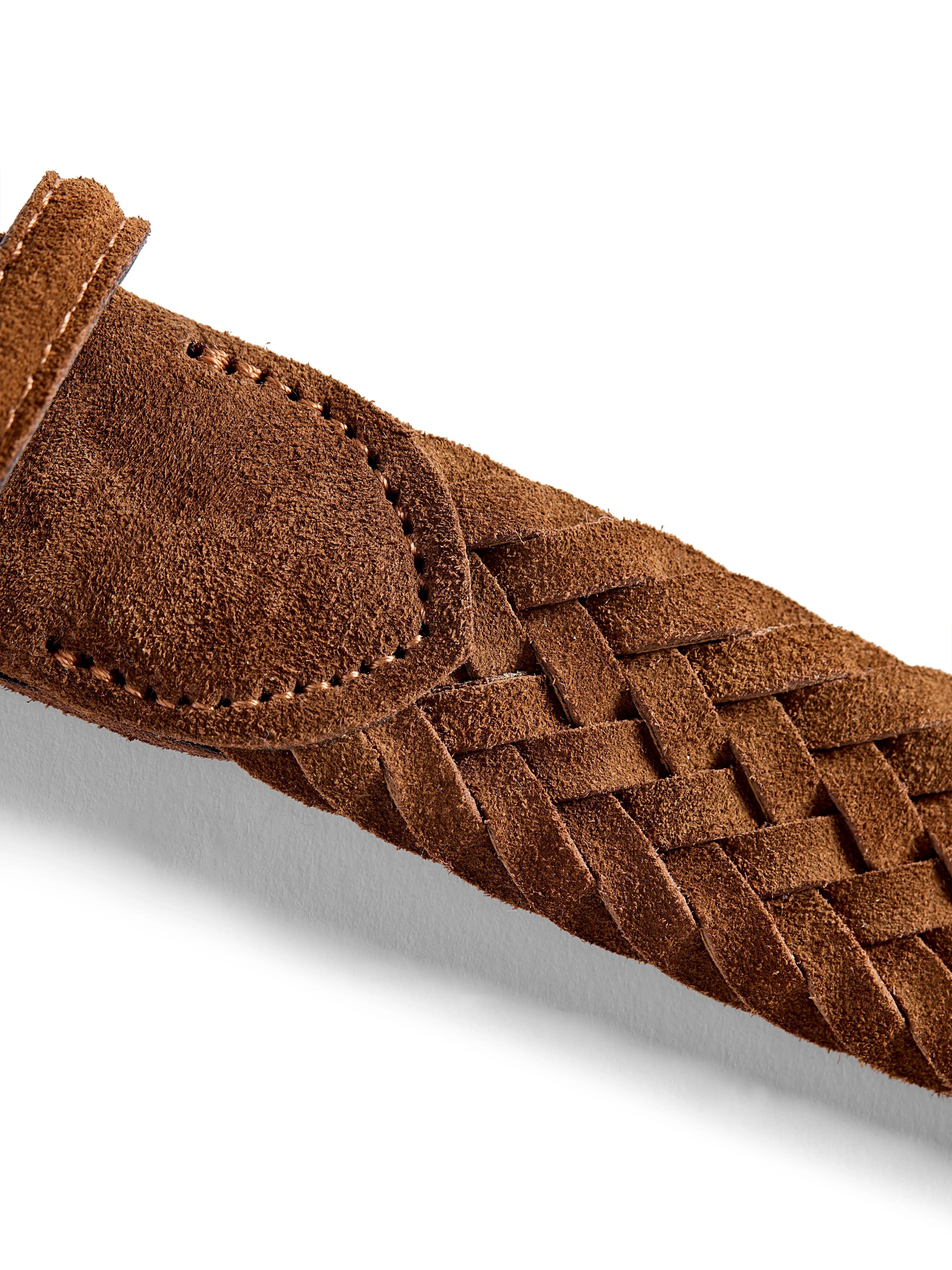 Suede Woven Belt - Brown sold by Faherty product image thumbnail 3