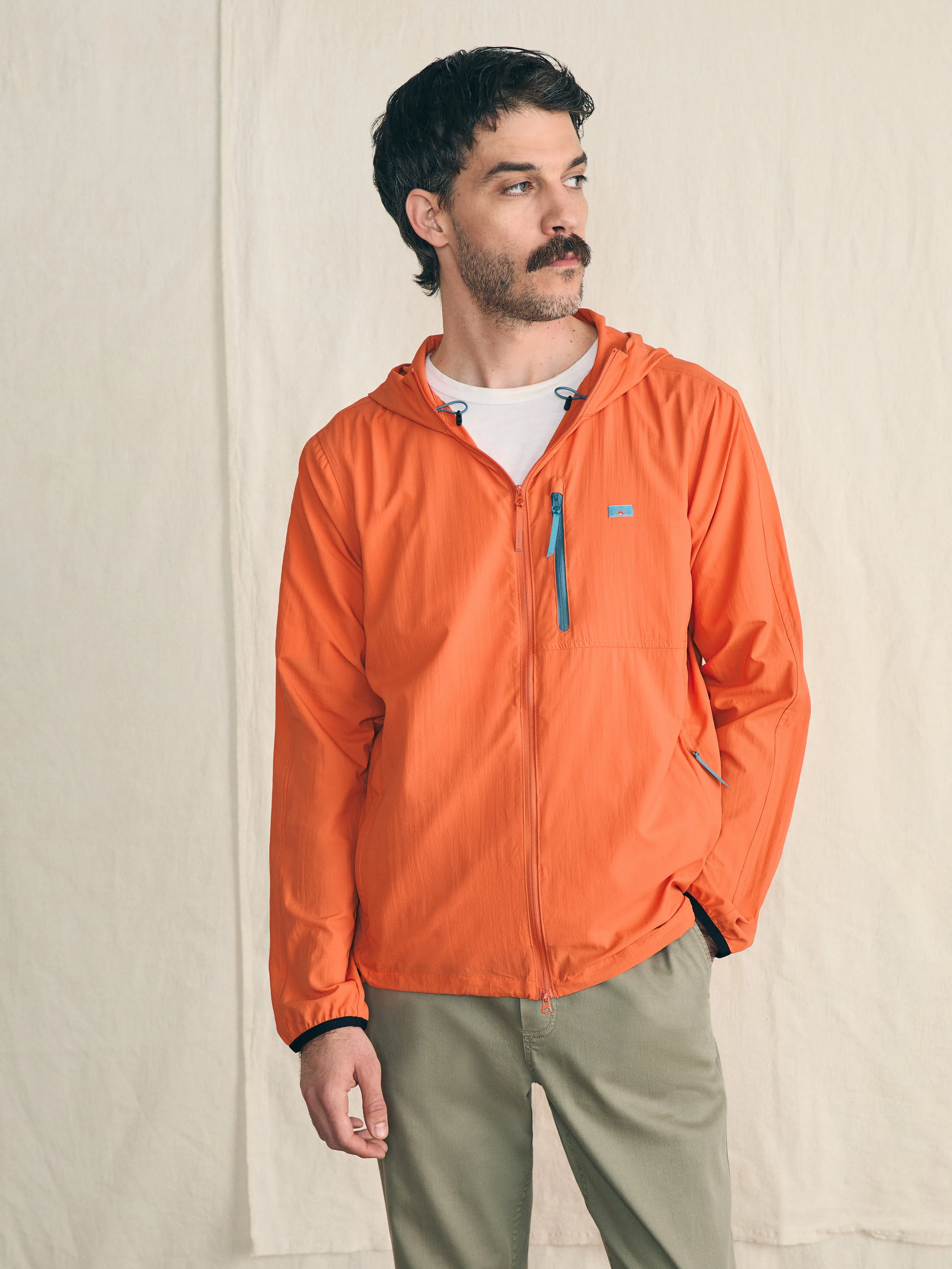 Shorelite Packable Anorak - Isle Orange sold by Faherty