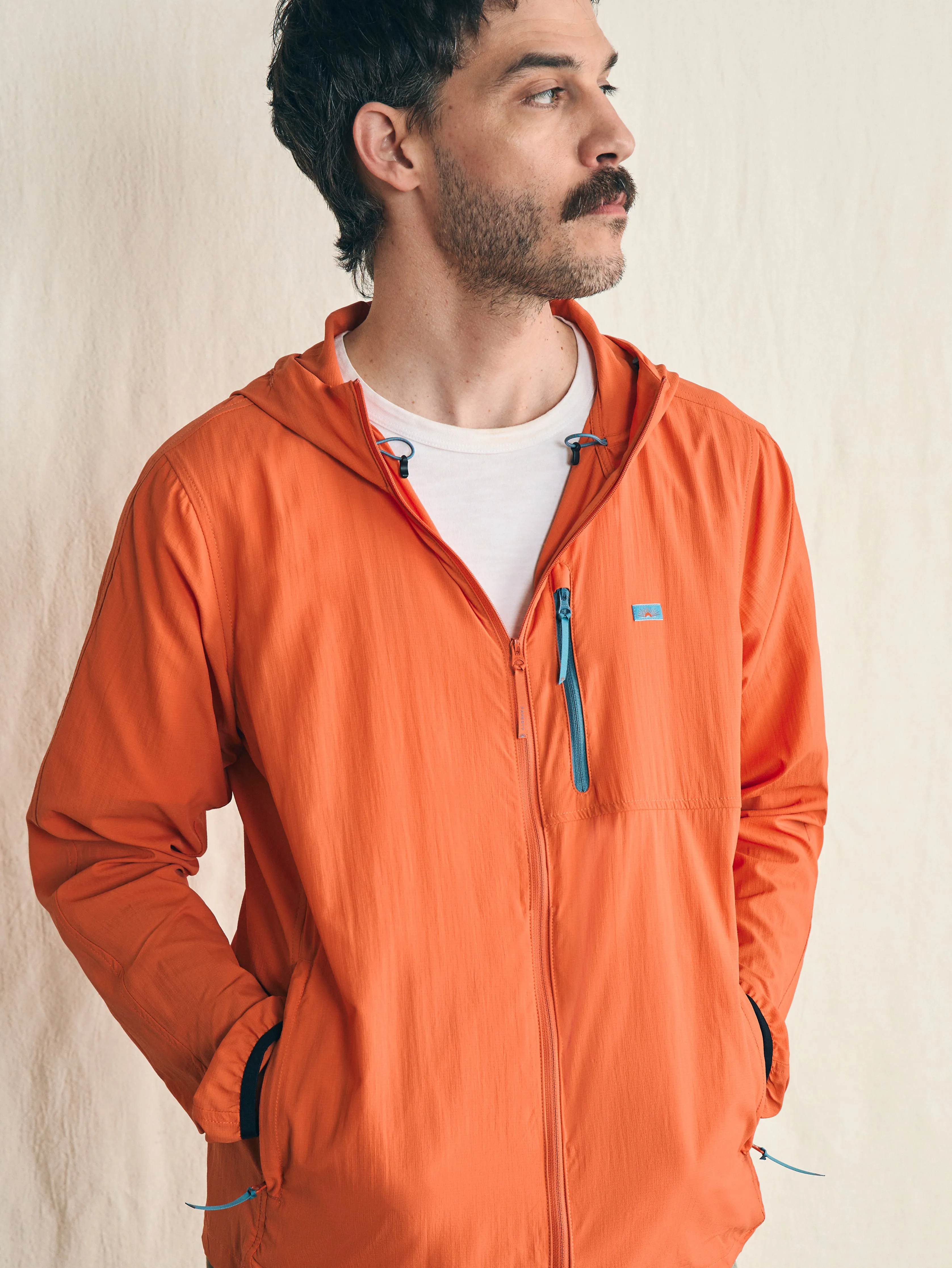 Shorelite Packable Anorak - Isle Orange sold by Faherty product image thumbnail 3