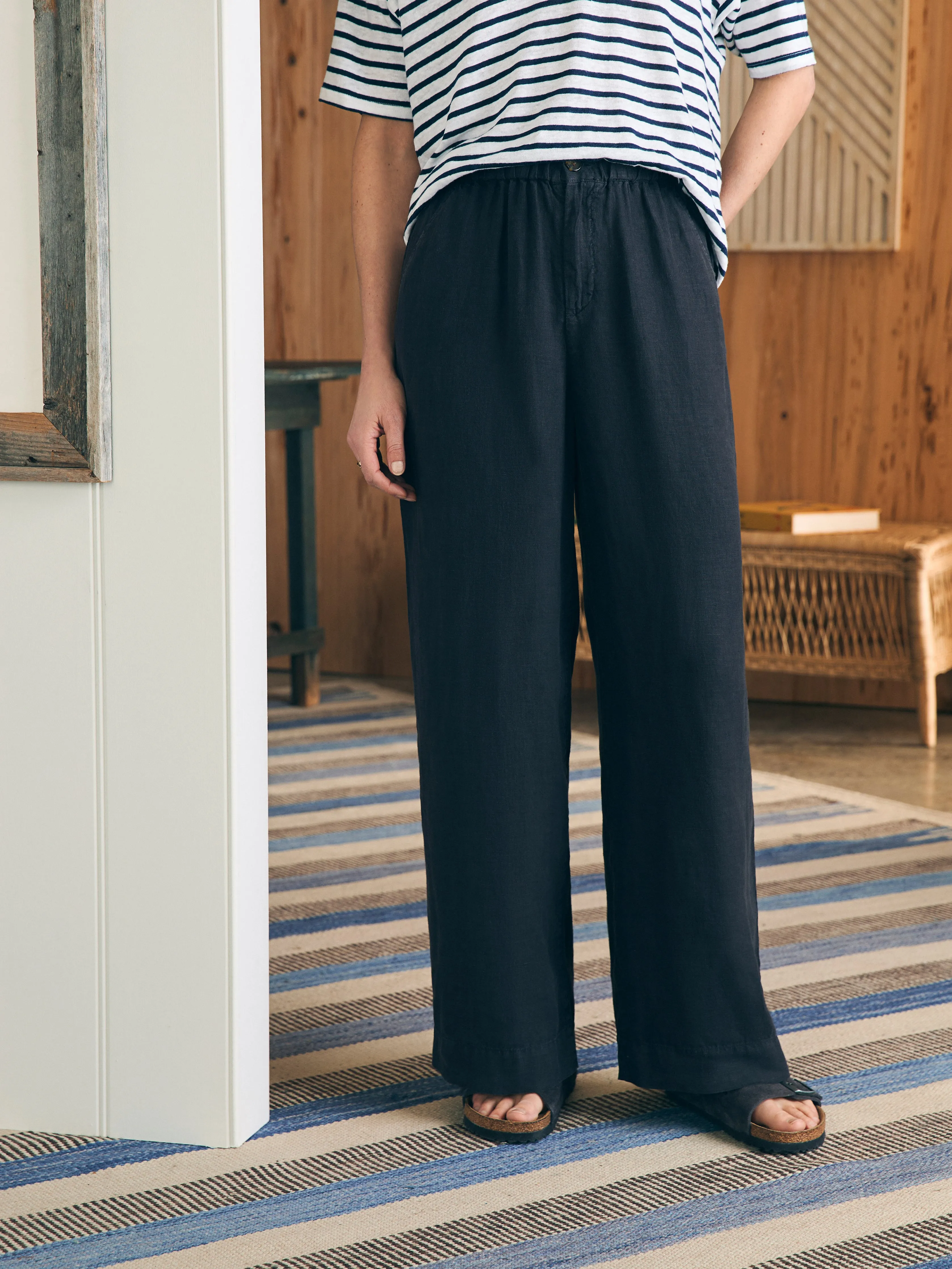 Monterey Linen Pant - Moonless Night sold by Faherty product image thumbnail 3
