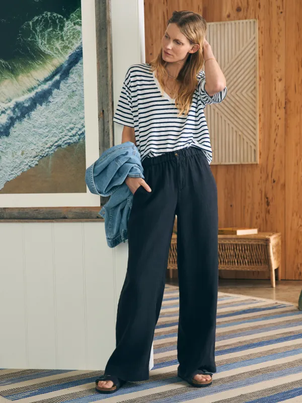 Monterey Linen Pant - Moonless Night sold by Faherty
