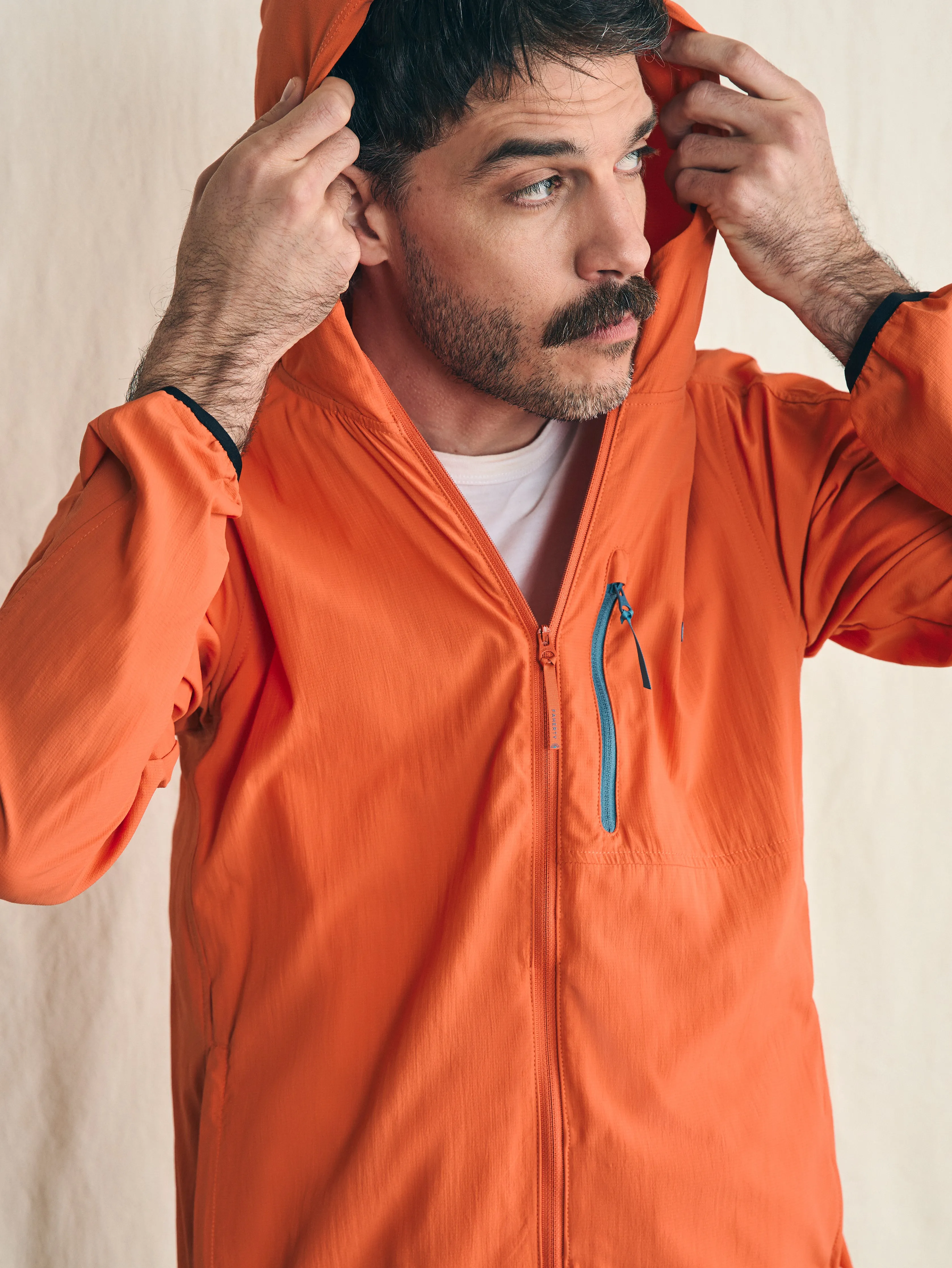 Shorelite Packable Anorak - Isle Orange sold by Faherty product image thumbnail 2