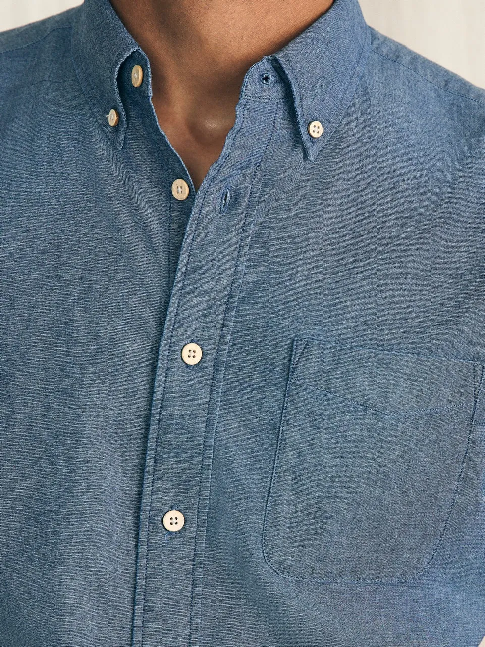 Short-Sleeve Stretch Playa Shirt (Tall) - Weathered Blue sold by Faherty product image thumbnail 2