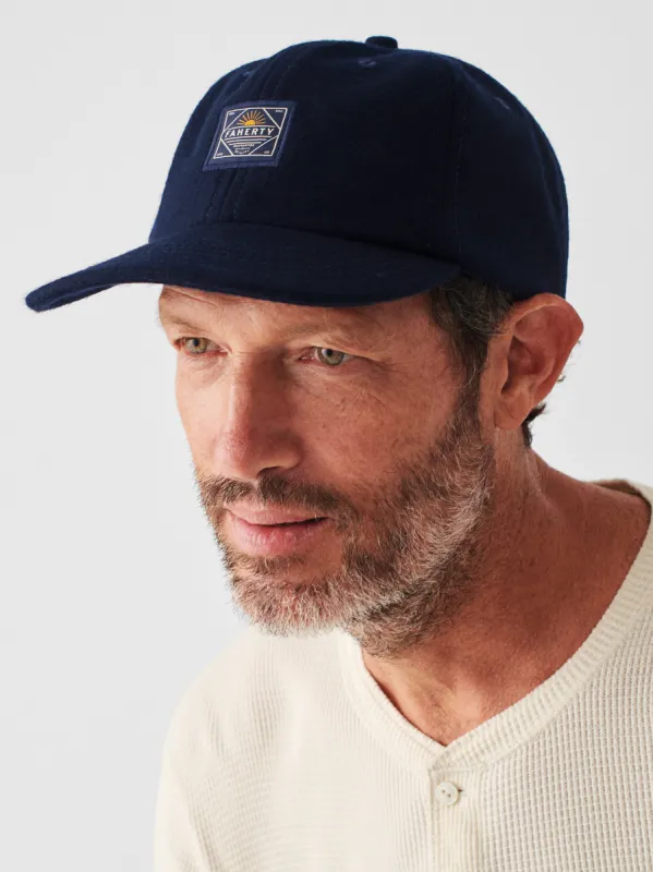 Wool Baseball Hat - Navy Heather sold by Faherty