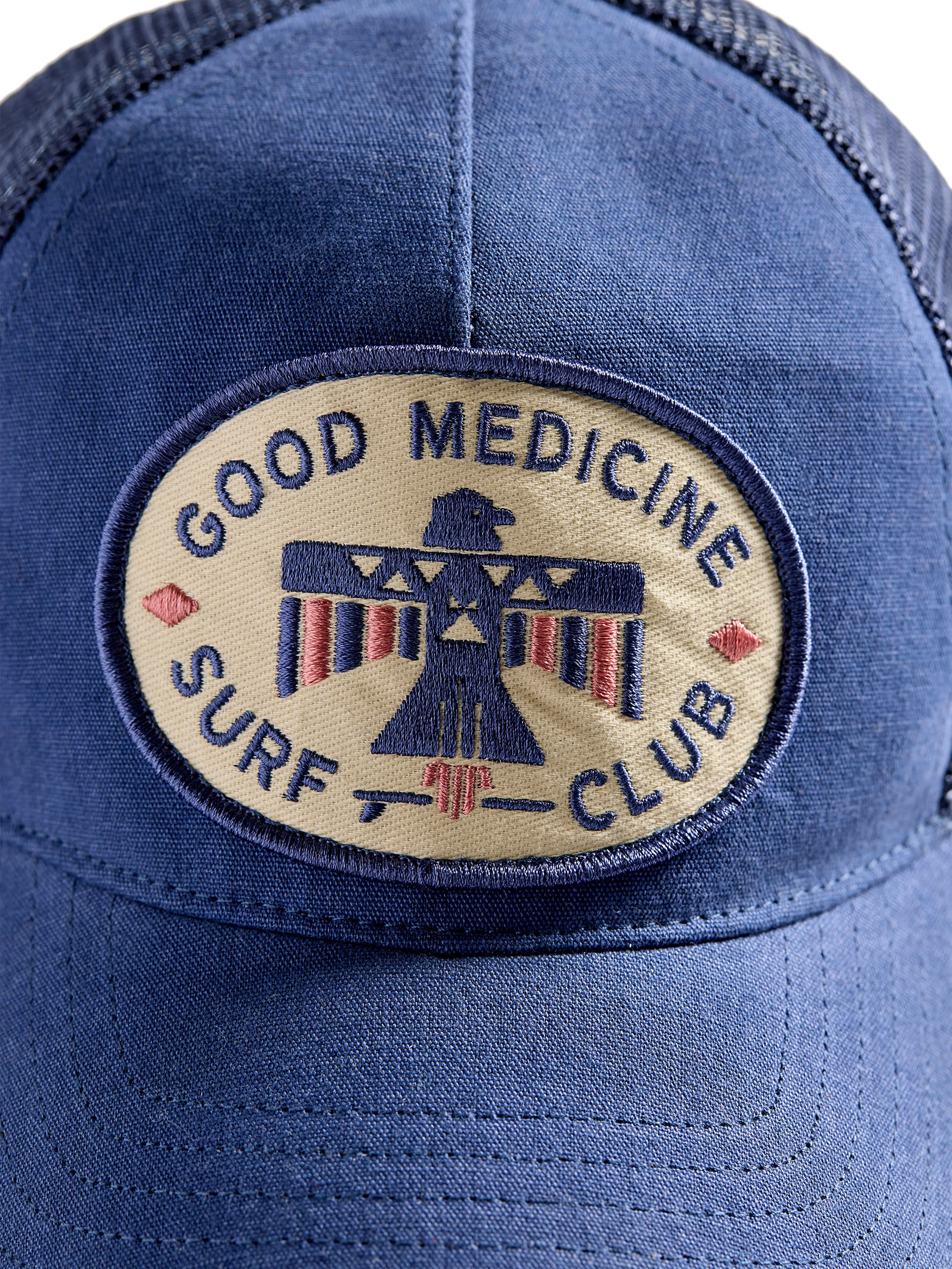 Steven Paul Judd Good Medicine Trucker Hat - Navy sold by Faherty product image thumbnail 3