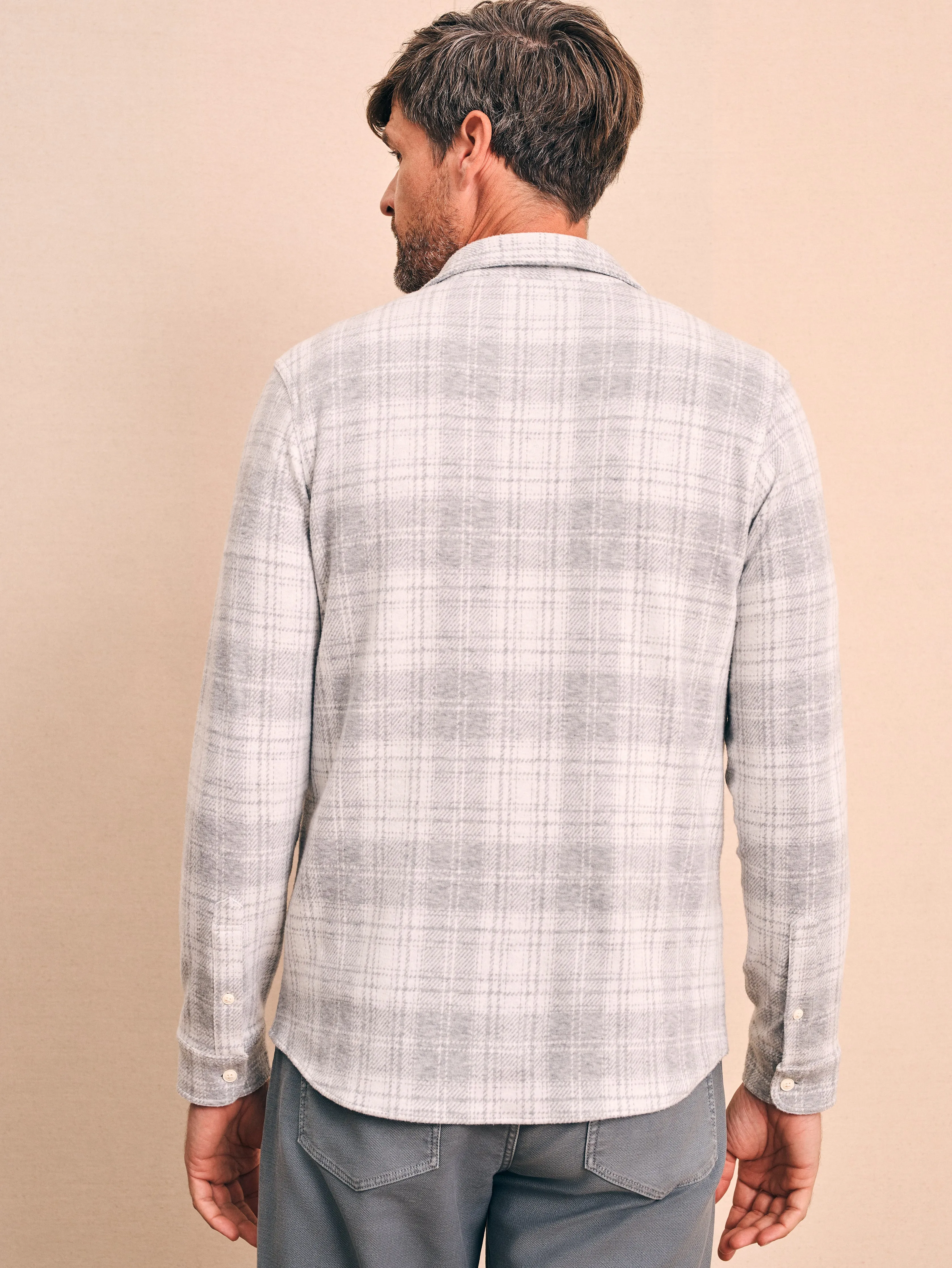 Legend™ Sweater Shirt - Winter Clouds Plaid sold by Faherty product image thumbnail 5