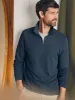 Sunwashed Slub Quarter Zip (Tall) - Blue Nights sold by Faherty