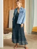 Orinda Long Sleeve Maxi Dress - Lotus Floral Print sold by Faherty