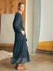 Orinda Long Sleeve Maxi Dress - Lotus Floral Print sold by Faherty