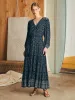 Orinda Long Sleeve Maxi Dress - Lotus Floral Print sold by Faherty