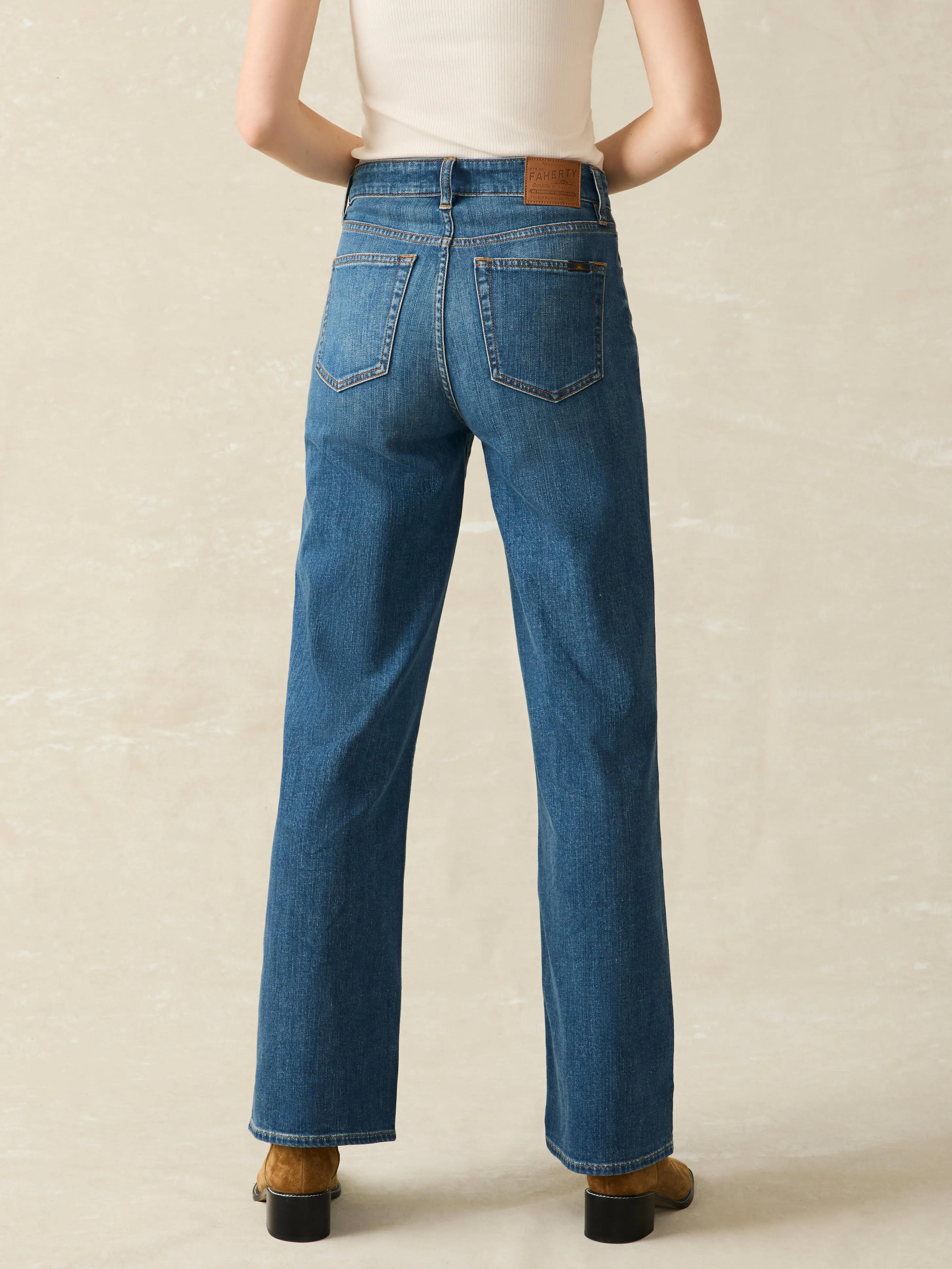 Dream Jean Wide Leg - Indigo Coast Wash sold by Faherty product image thumbnail 5