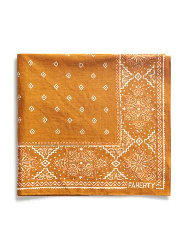 Star Geo Bandana - Gold sold by Faherty