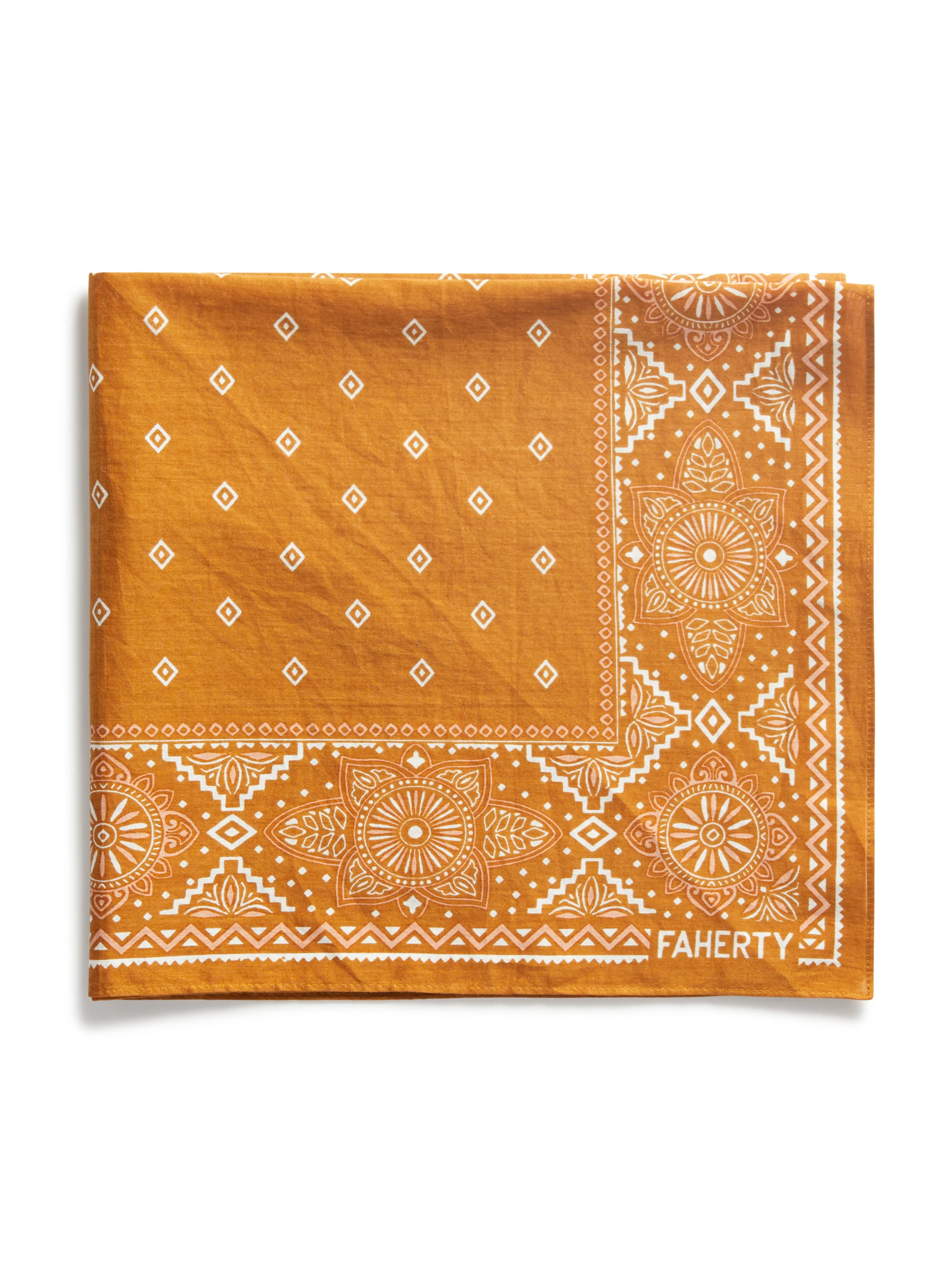 Star Geo Bandana - Gold sold by Faherty