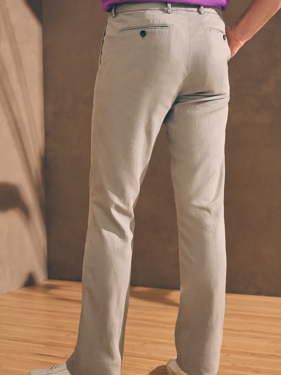 Reserve All Season Linen Trouser - Fossil sold by Faherty product image thumbnail 5