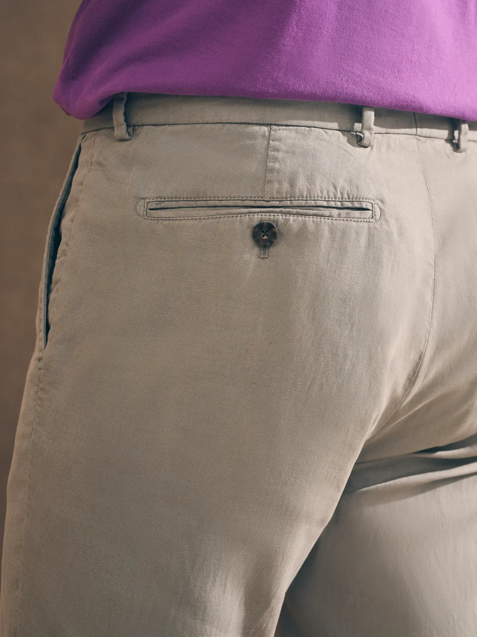 Reserve All Season Linen Trouser - Fossil sold by Faherty product image thumbnail 4