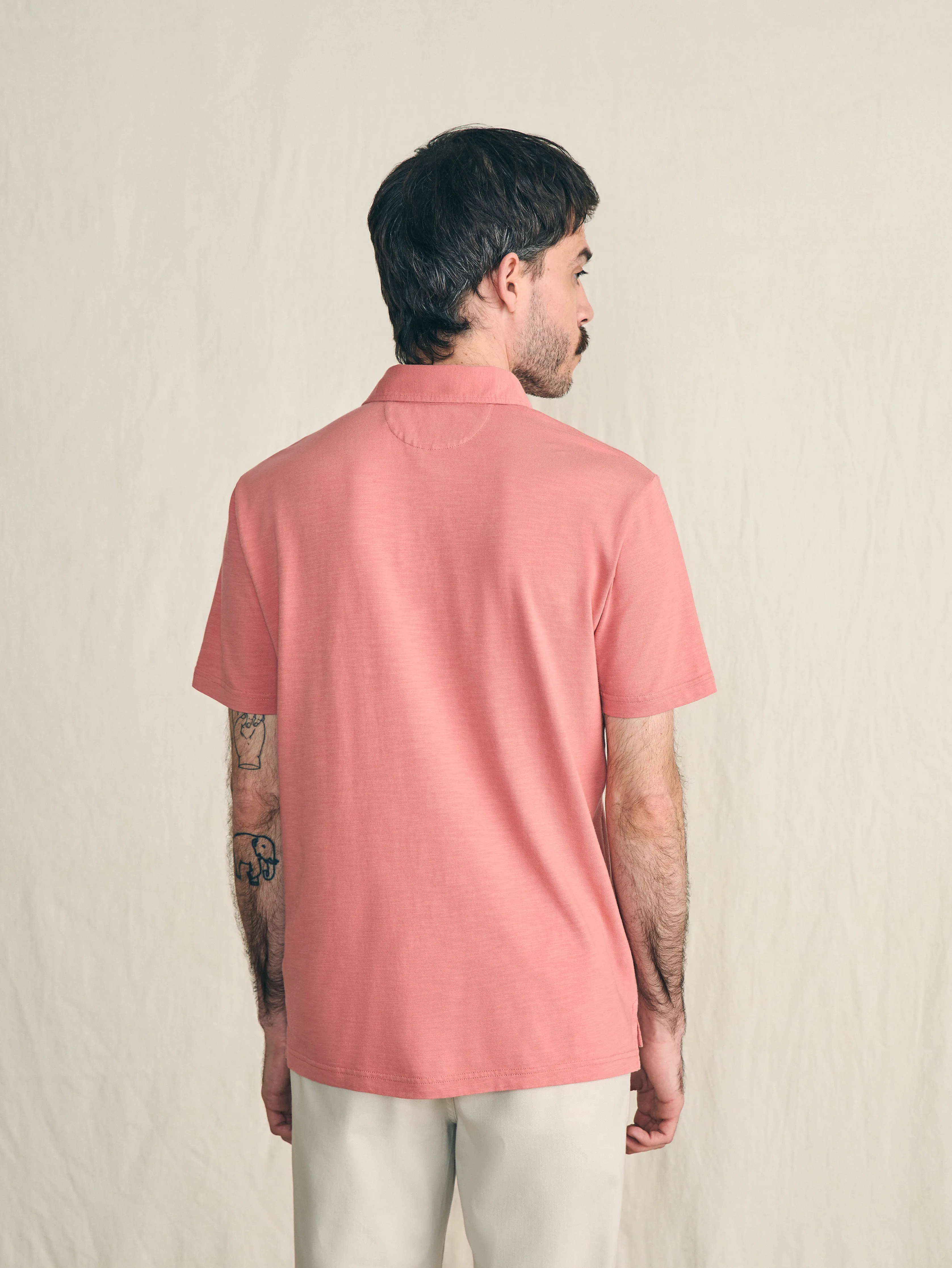 Sunwashed T-Shirt Polo - Faded Flag sold by Faherty product image thumbnail 5