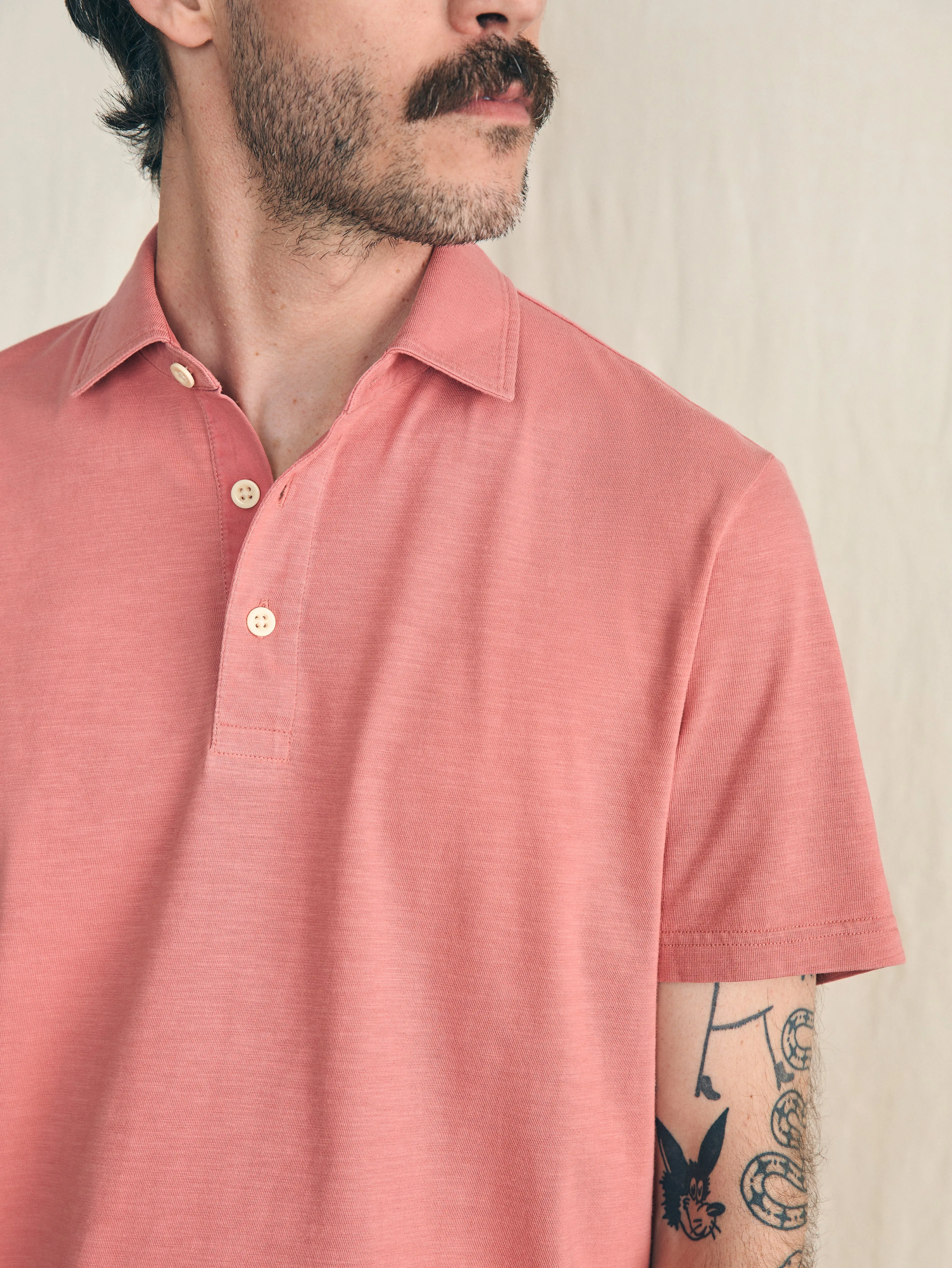 Sunwashed T-Shirt Polo - Faded Flag sold by Faherty product image thumbnail 2