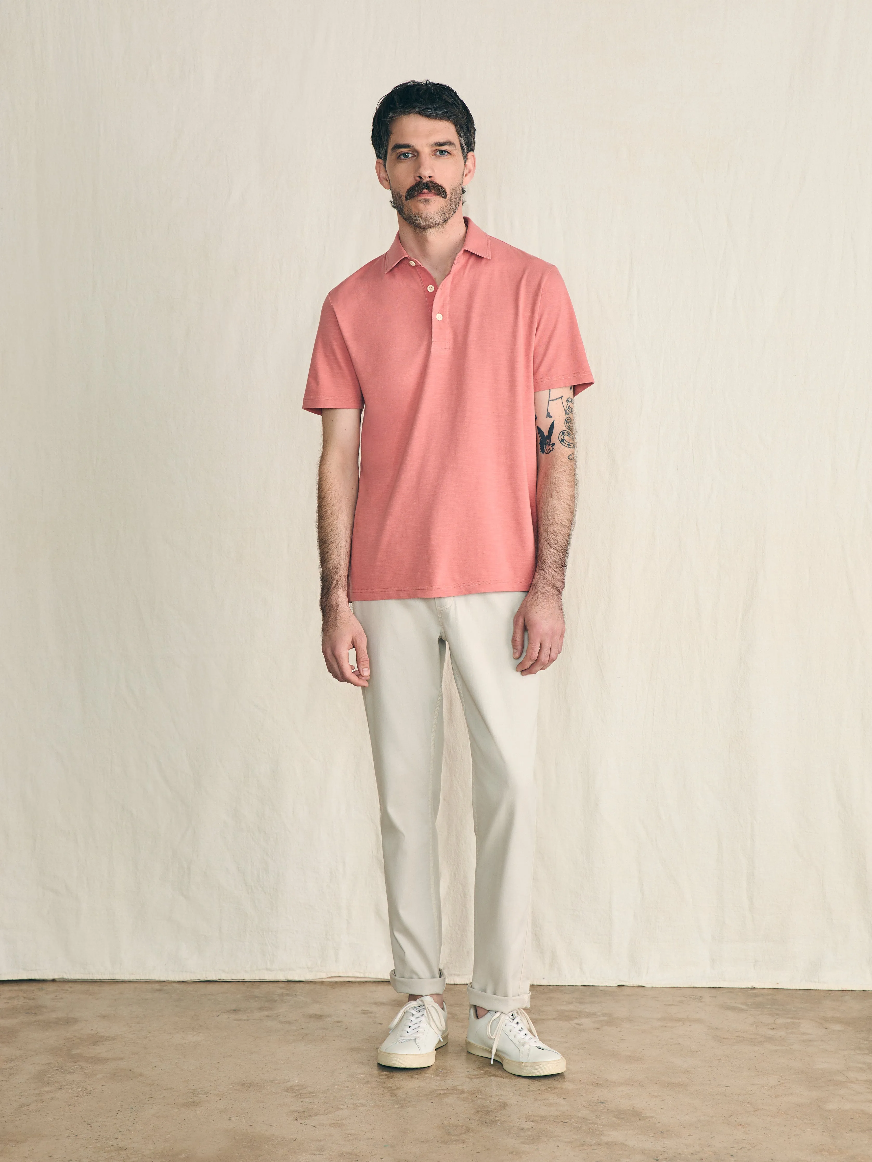 Sunwashed T-Shirt Polo - Faded Flag sold by Faherty product image thumbnail 3