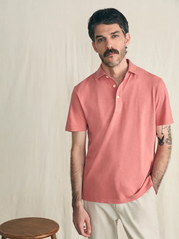 Sunwashed T-Shirt Polo - Faded Flag sold by Faherty