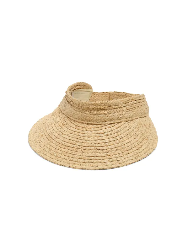 Raffia Packable Visor - Natural sold by Faherty