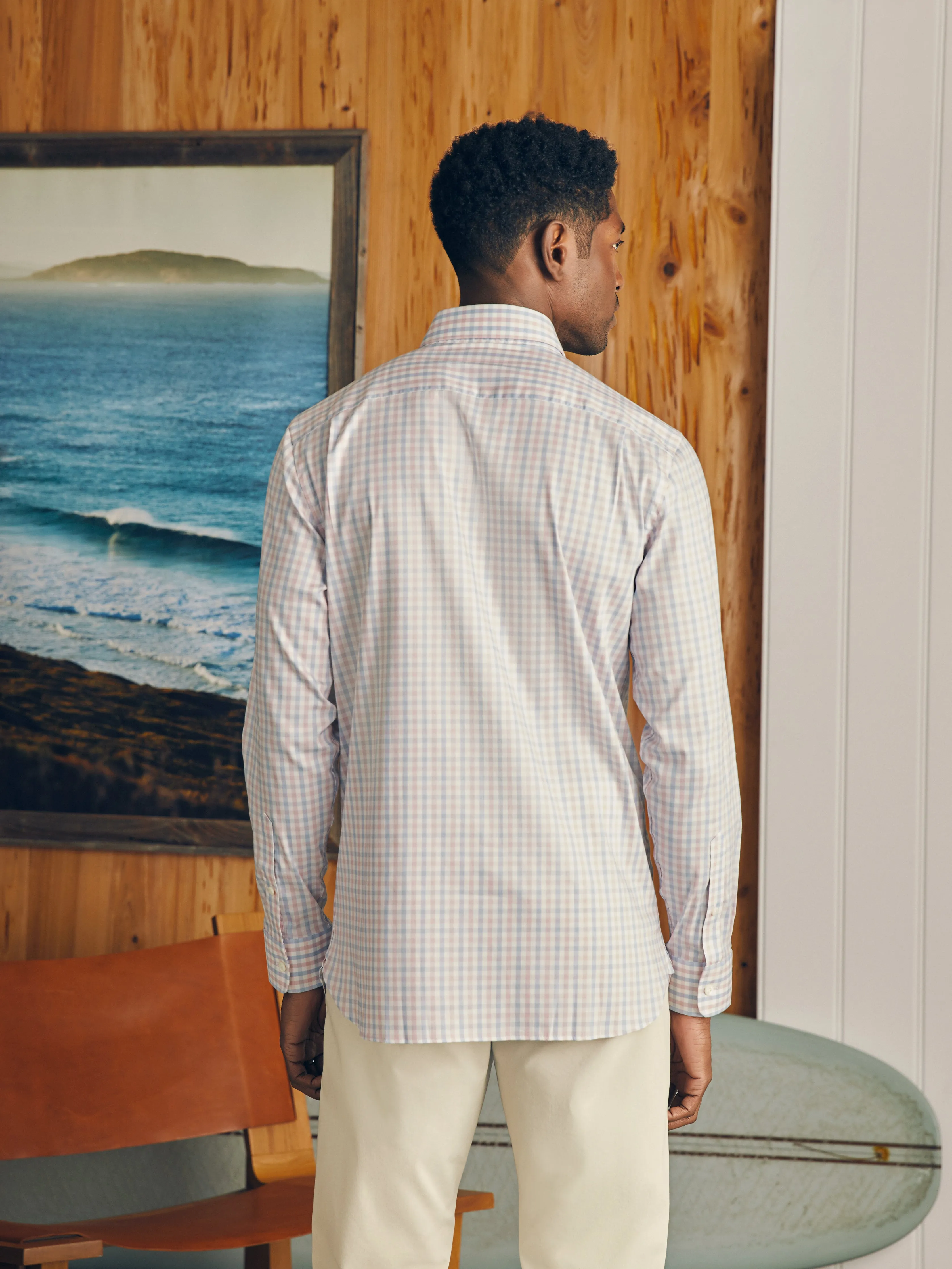 Movement™ Dress Shirt - Rose Bay Gingham sold by Faherty product image thumbnail 4