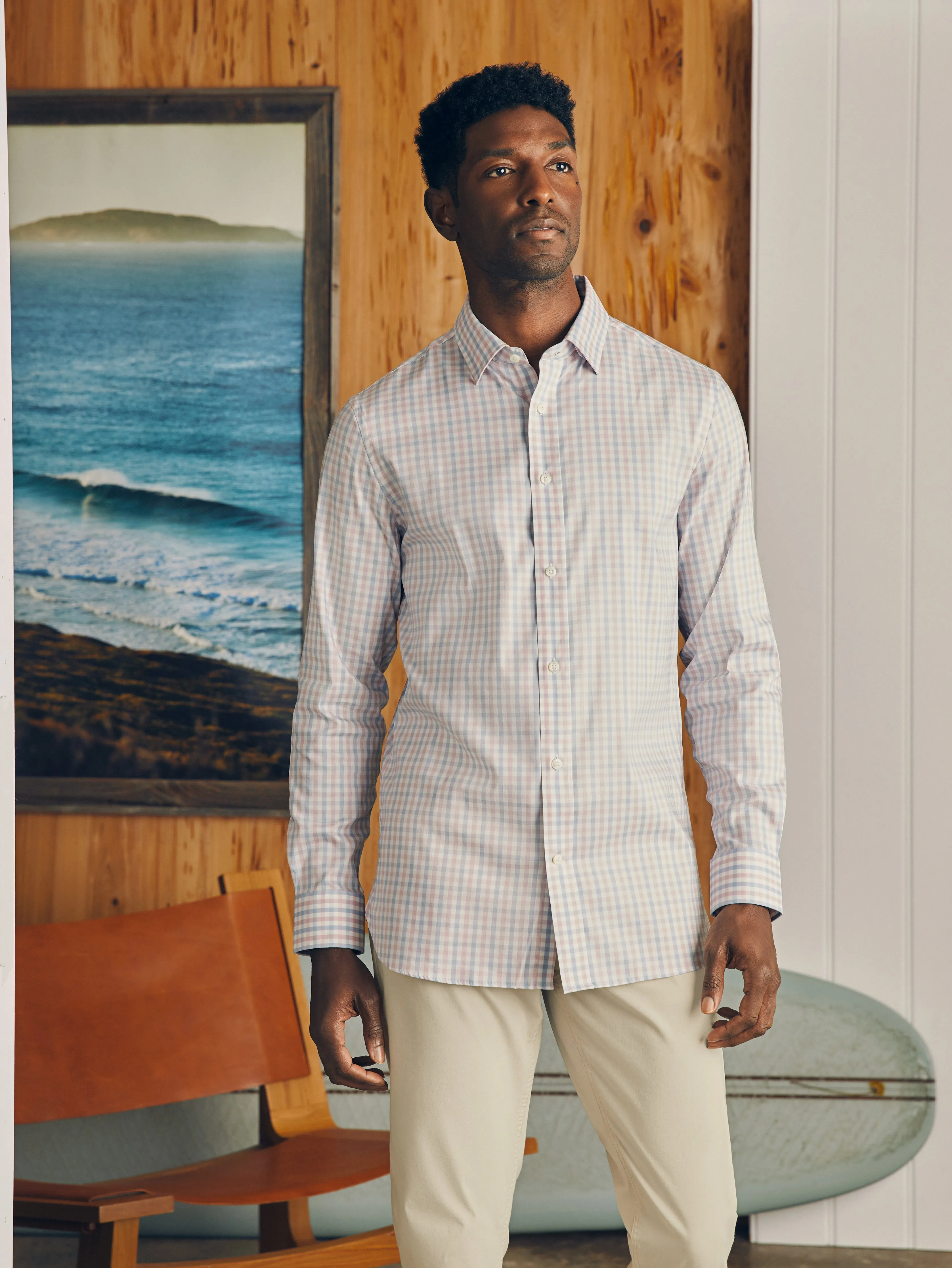 Movement™ Dress Shirt - Rose Bay Gingham sold by Faherty product image thumbnail 2