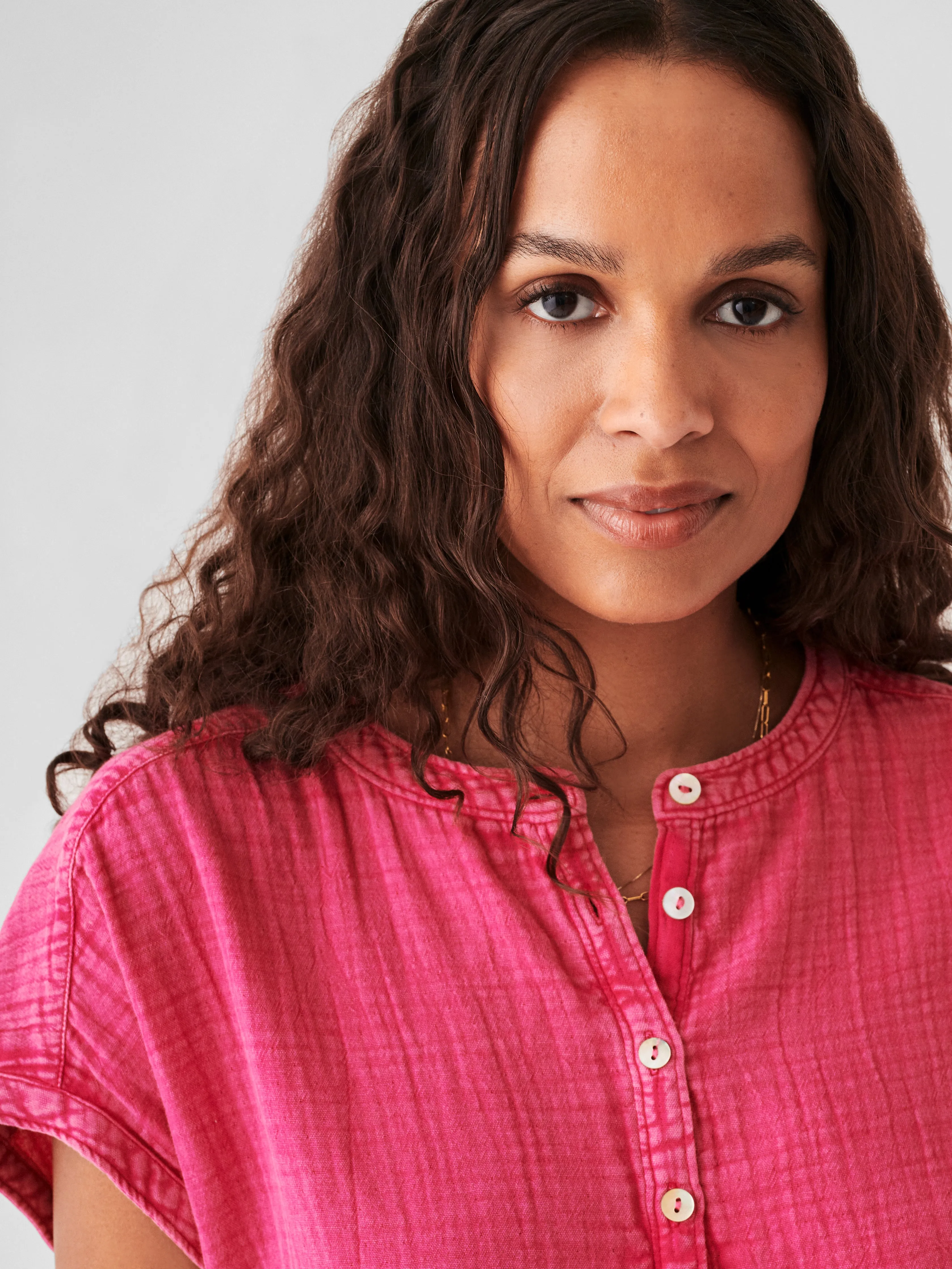 Dream Cotton Gauze Desmond Top - Granita sold by Faherty product image thumbnail 2