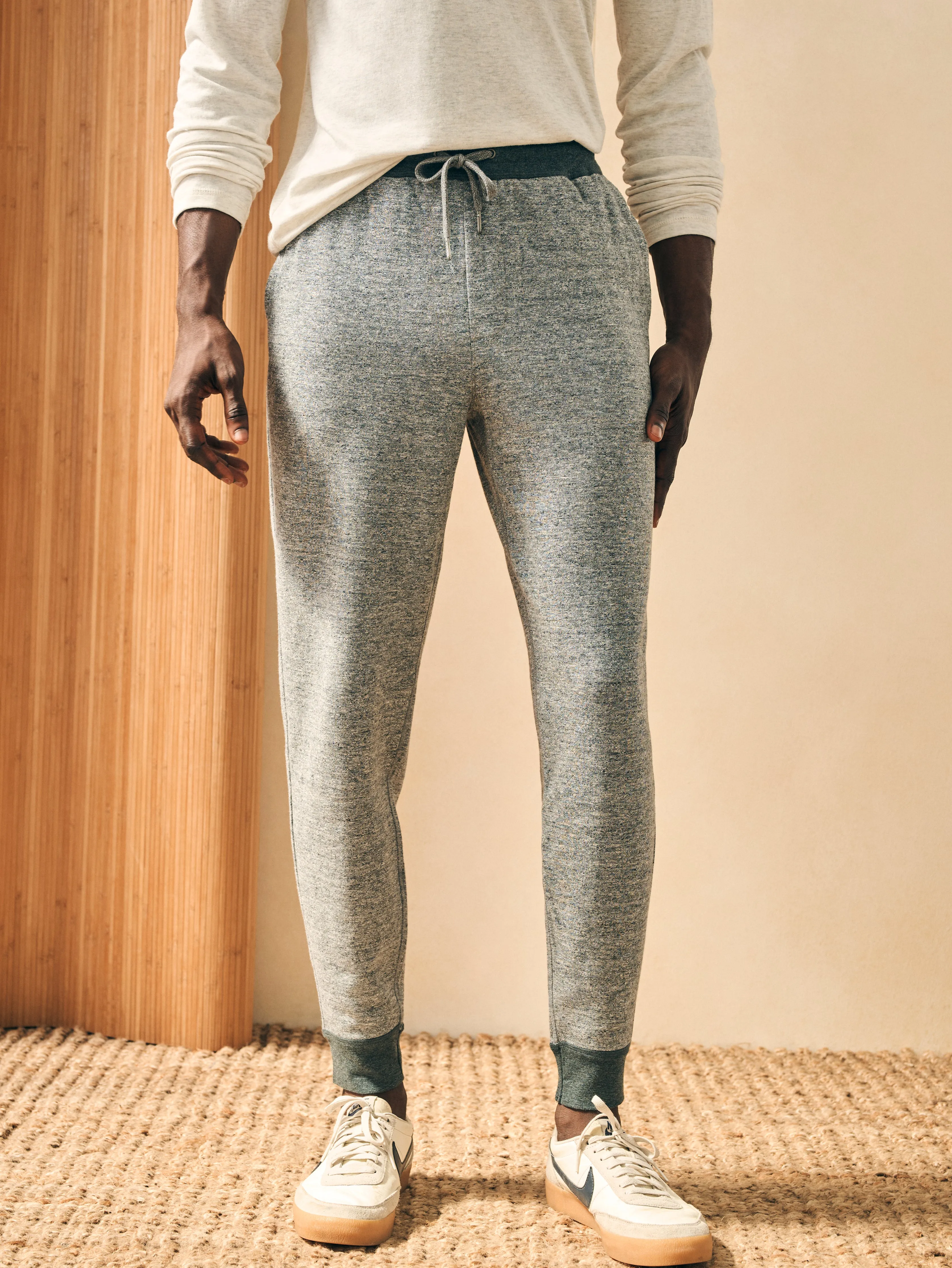 Double Knit Sweatpant - Light Carbon Heather sold by Faherty