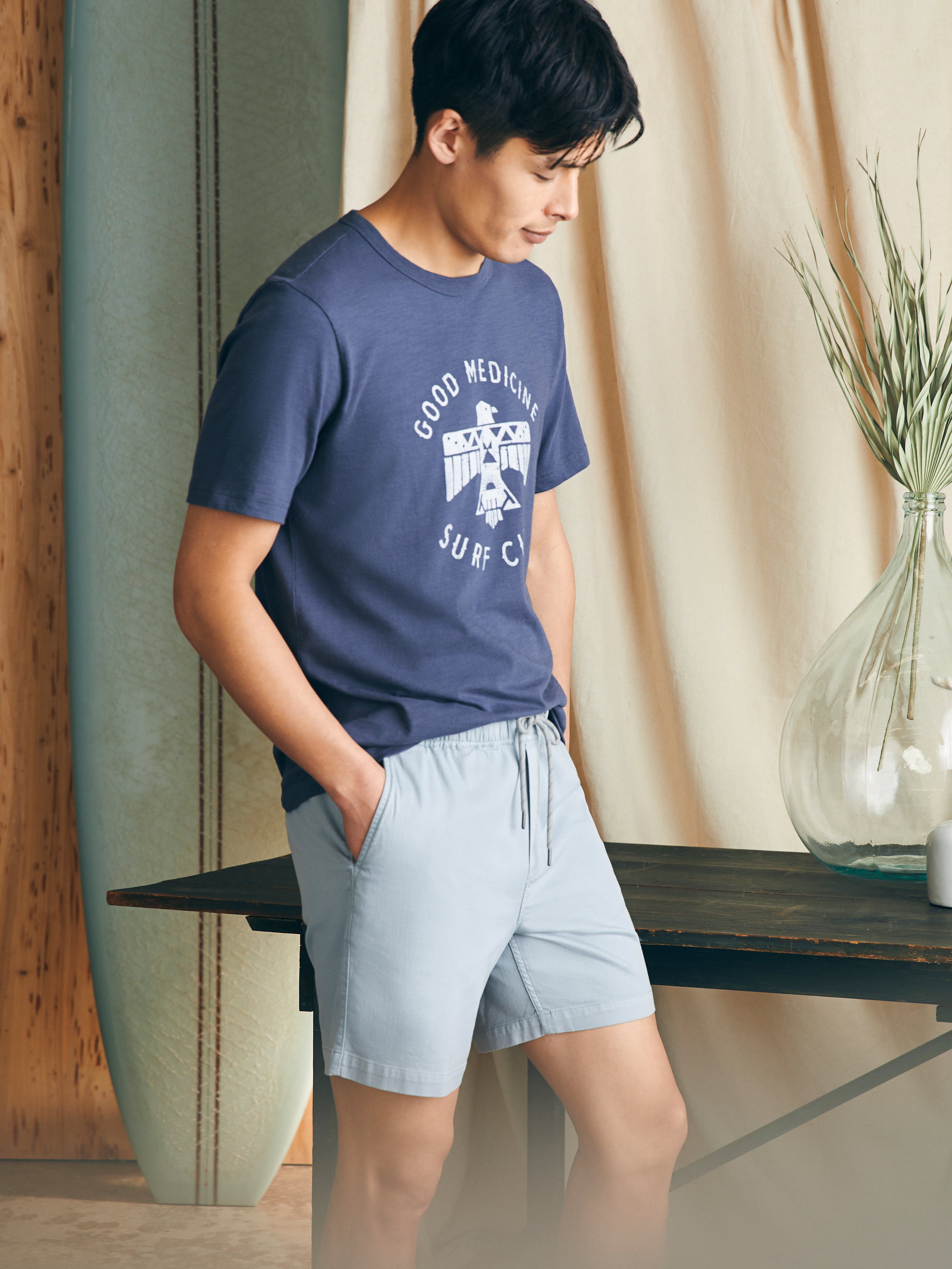 Essential Drawstring Short (6.5" Inseam) - Rocky Grey sold by Faherty product image thumbnail 2