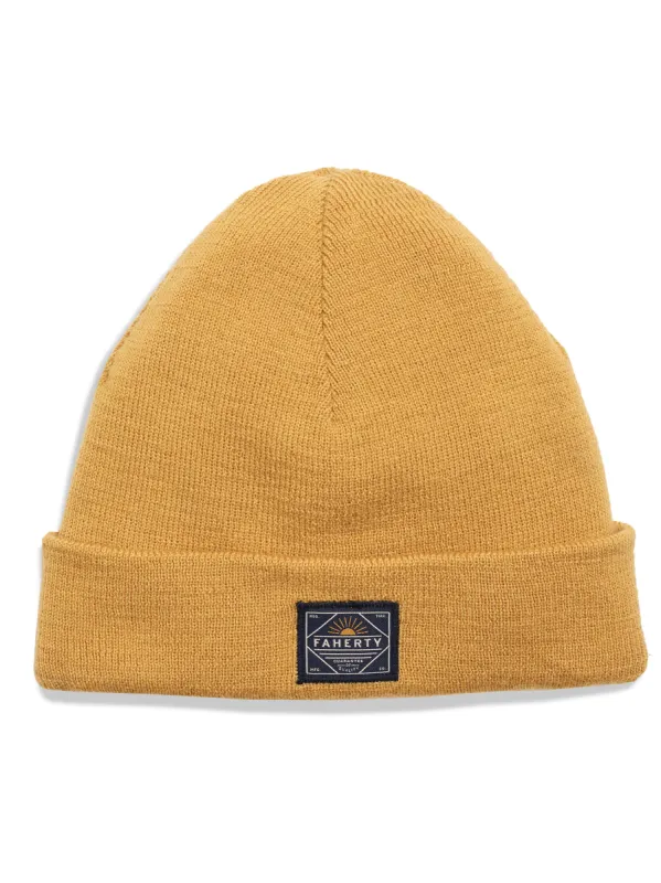 Merino Workwear Beanie - Marigold sold by Faherty