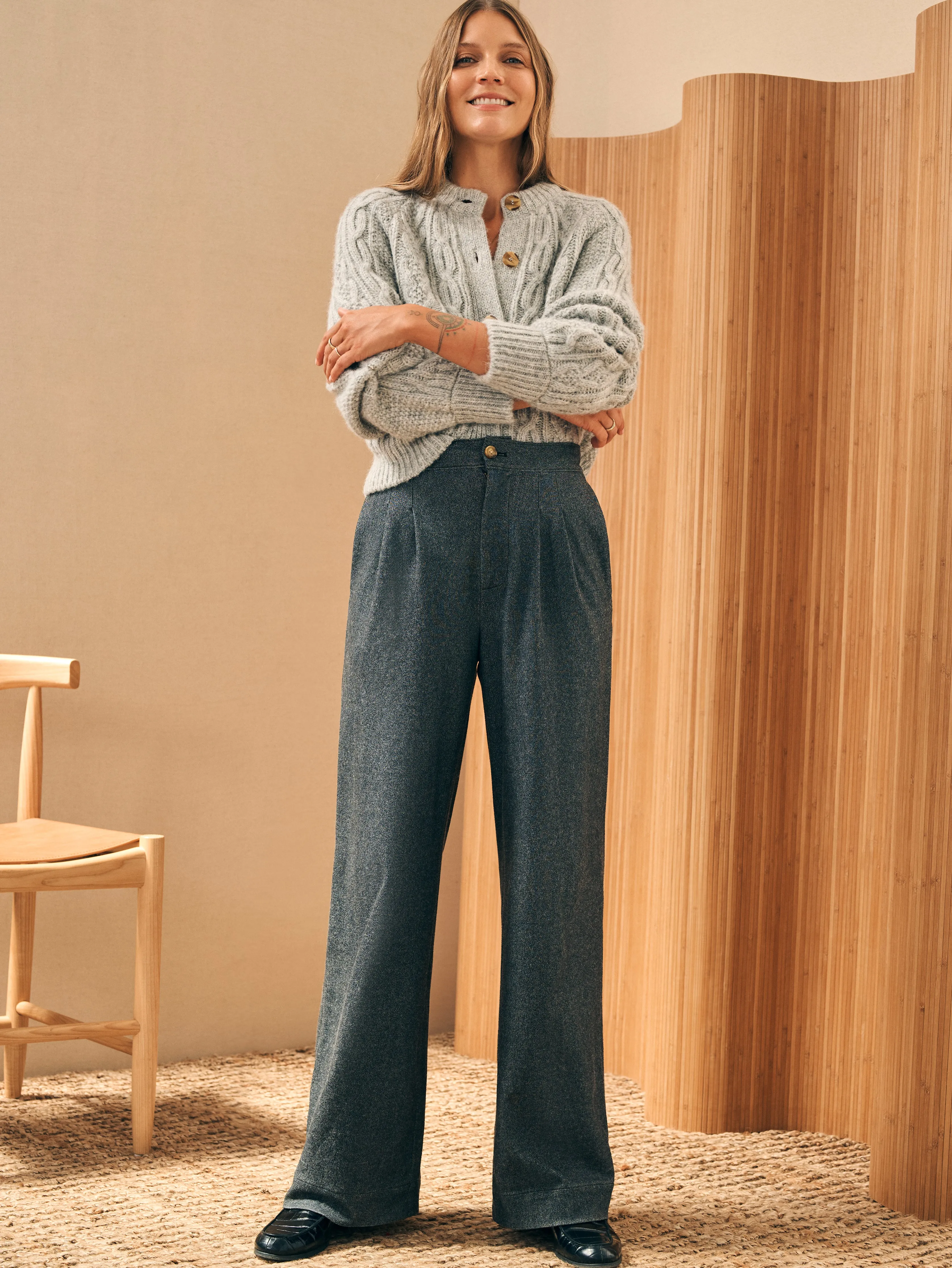 Dream Flannel Trouser - Mountain Charcoal sold by Faherty product image thumbnail 3