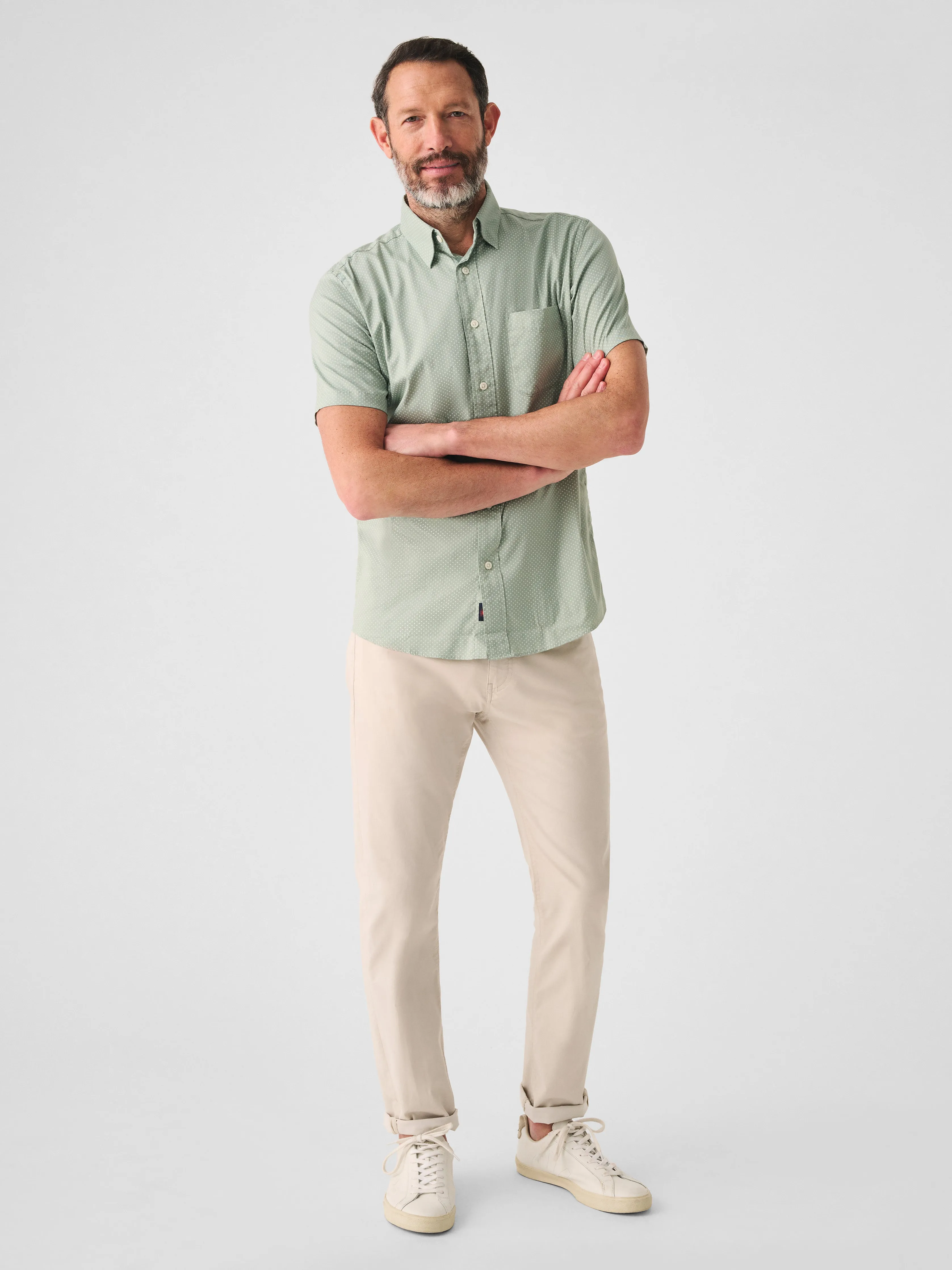 Movement™ Short-Sleeve Shirt - Sage Meridian Print sold by Faherty product image thumbnail 5