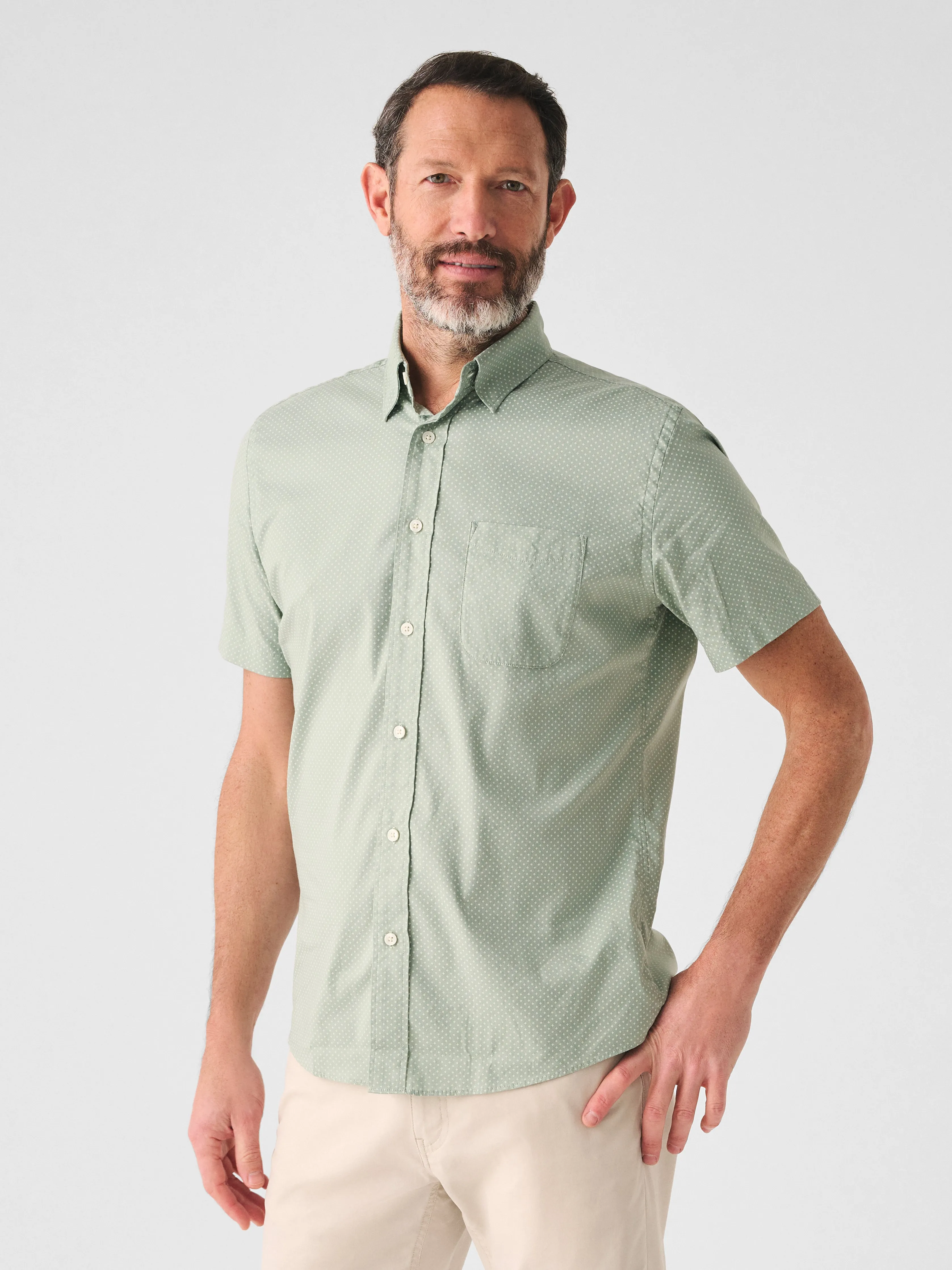 Movement™ Short-Sleeve Shirt - Sage Meridian Print sold by Faherty product image thumbnail 2