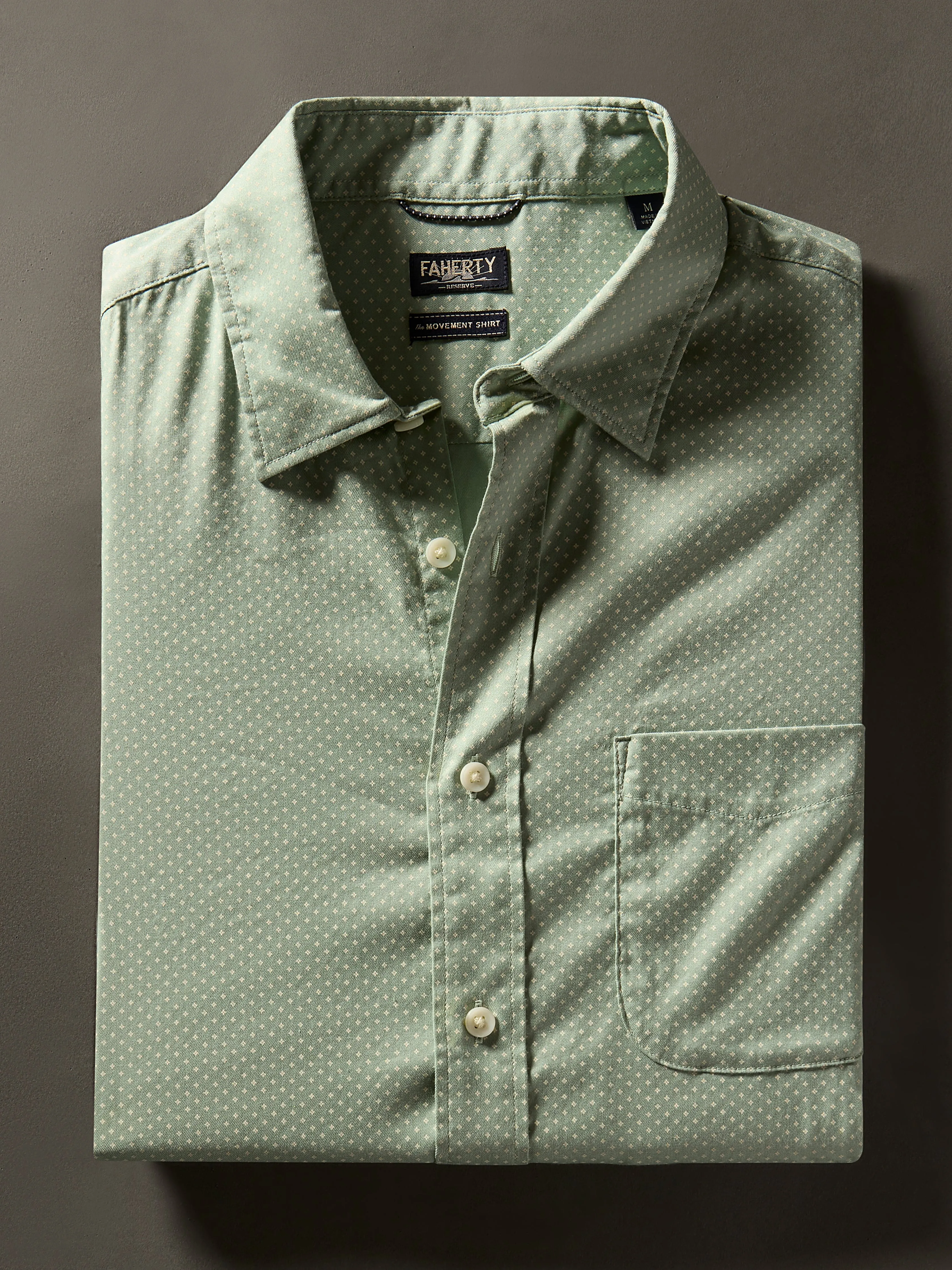 Movement™ Short-Sleeve Shirt - Sage Meridian Print sold by Faherty