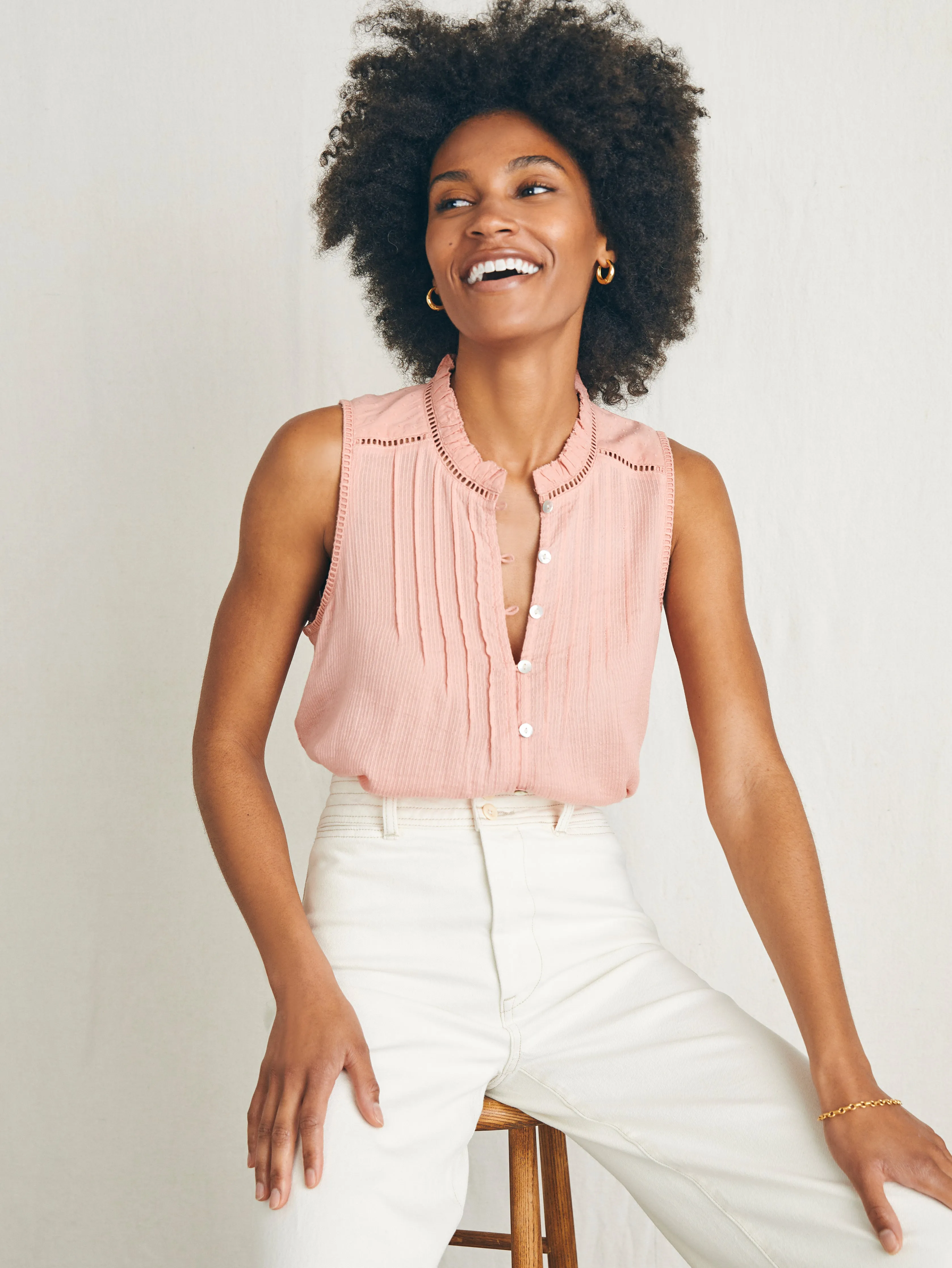 Willa Sleeveless Top - Rosette sold by Faherty product image thumbnail 4